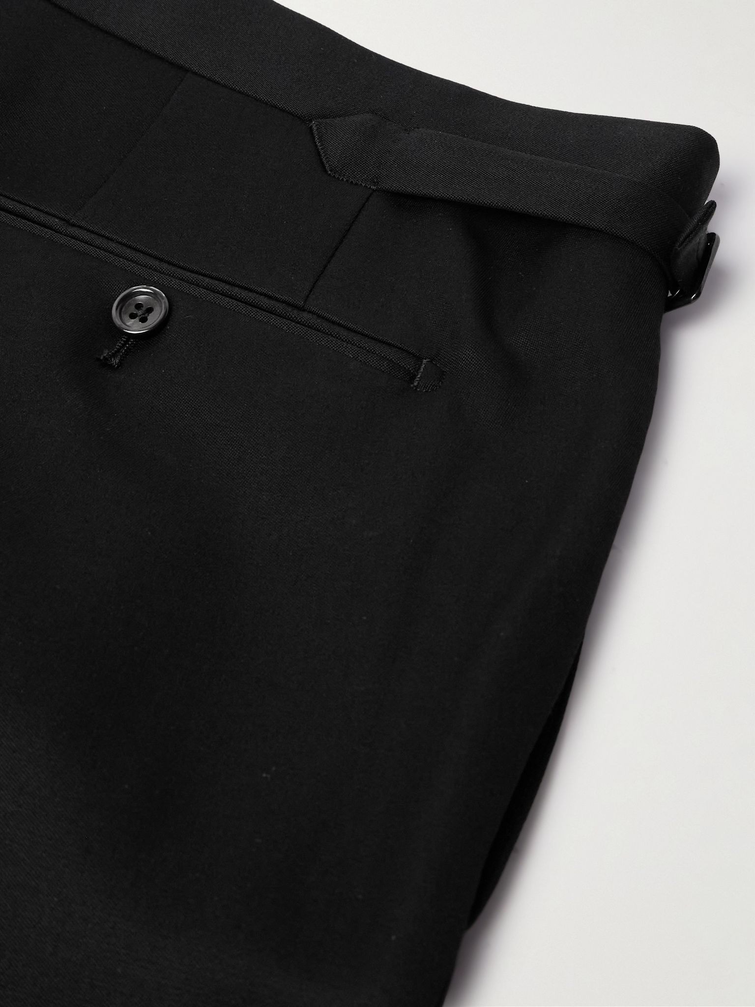 Shelton Slim-Fit Tapered Grain de Poudre Wool and Mohair-Blend Suit Trousers Black - 5