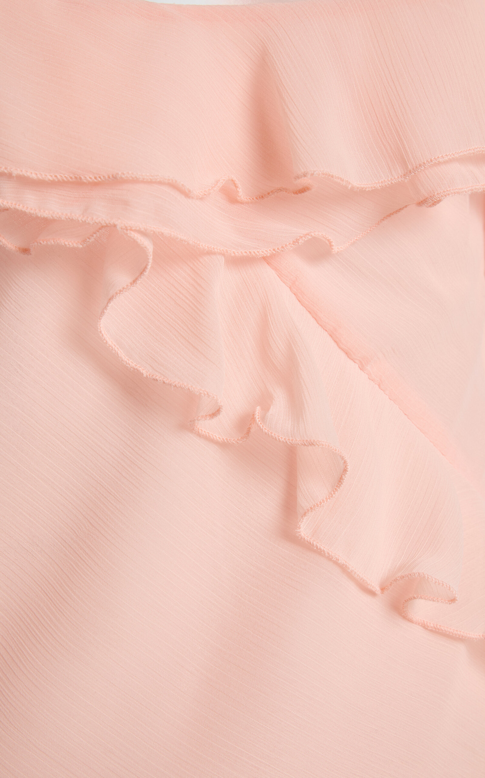 Exclusive Monica Scarf-Neck Ruffled Georgette Maxi Dress light pink - 5