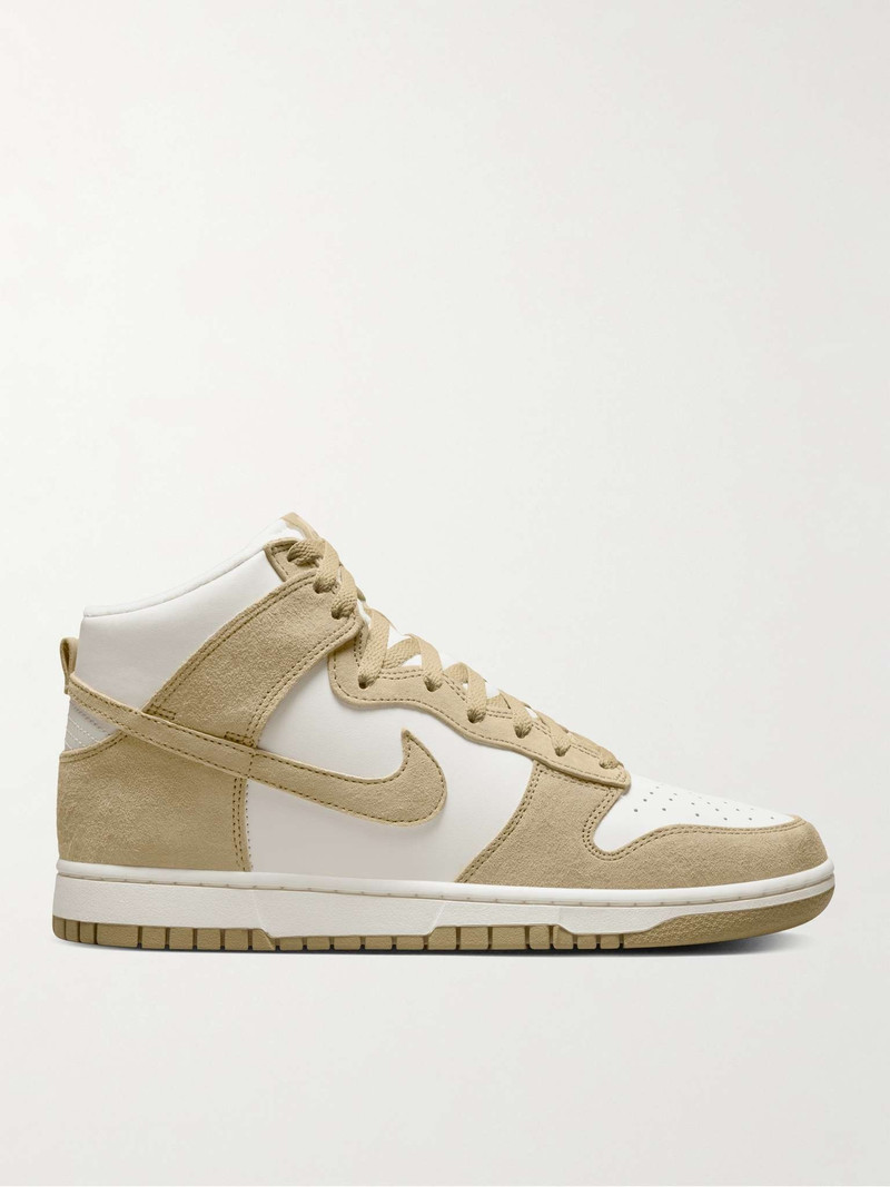 Dunk High Retro Leather and Suede Sneakers - 1