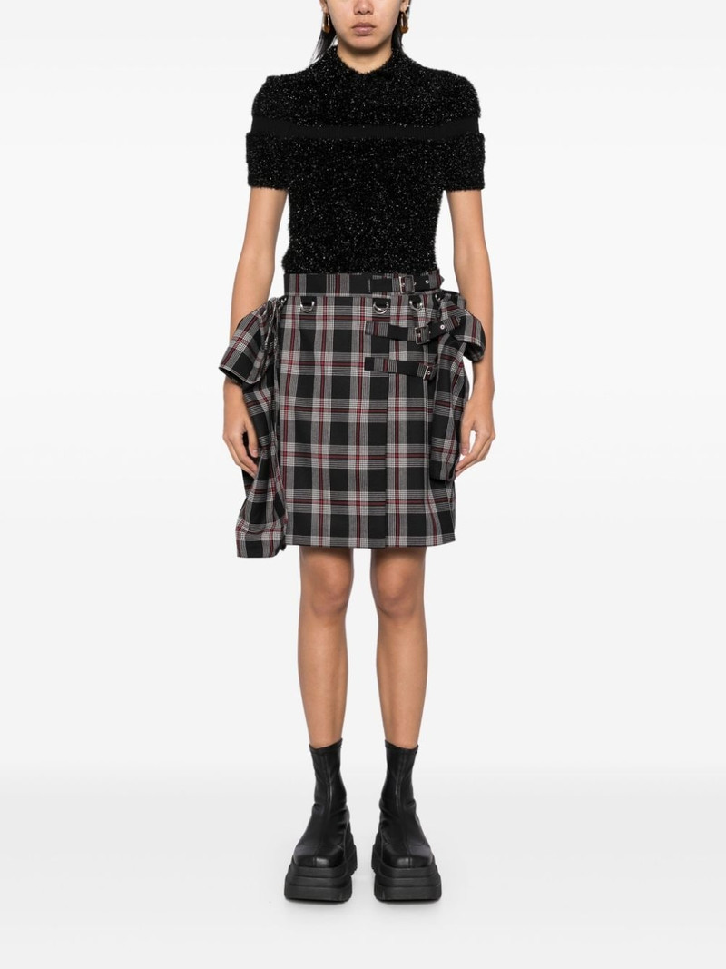 Noir Kei Ninomiya checked A-line skirt outlook