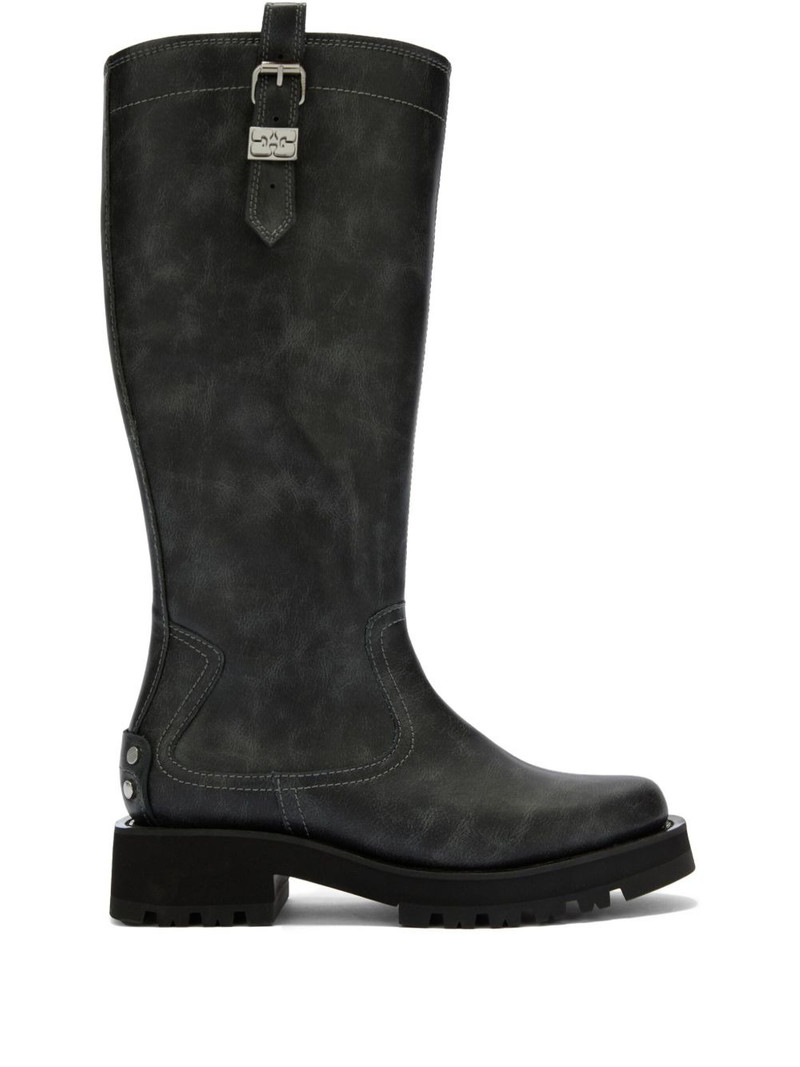 studs knee-high boots 1