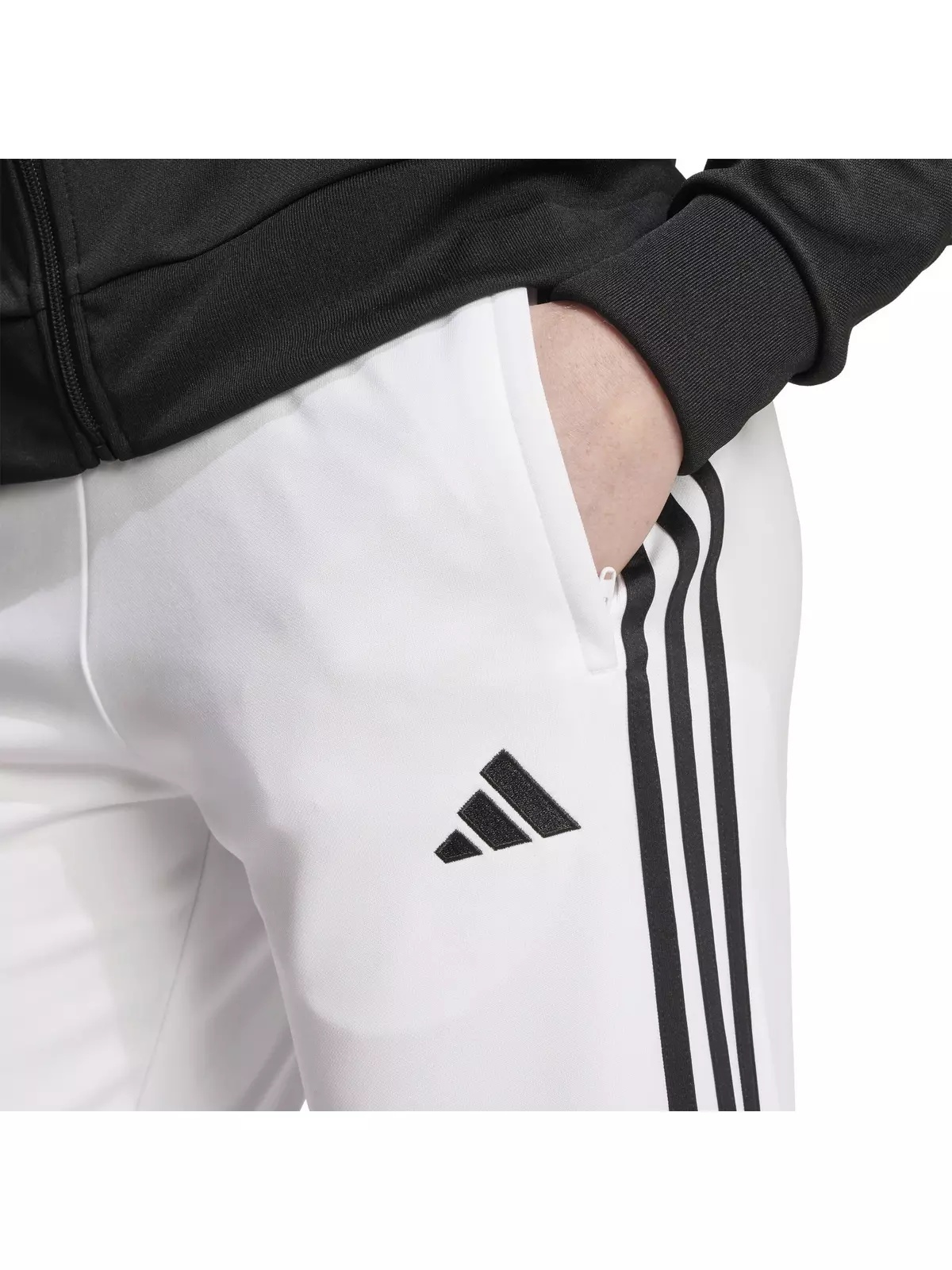 Women's Tiro 25 Essentials Training Tracksuit Bottoms -White/Black - 3