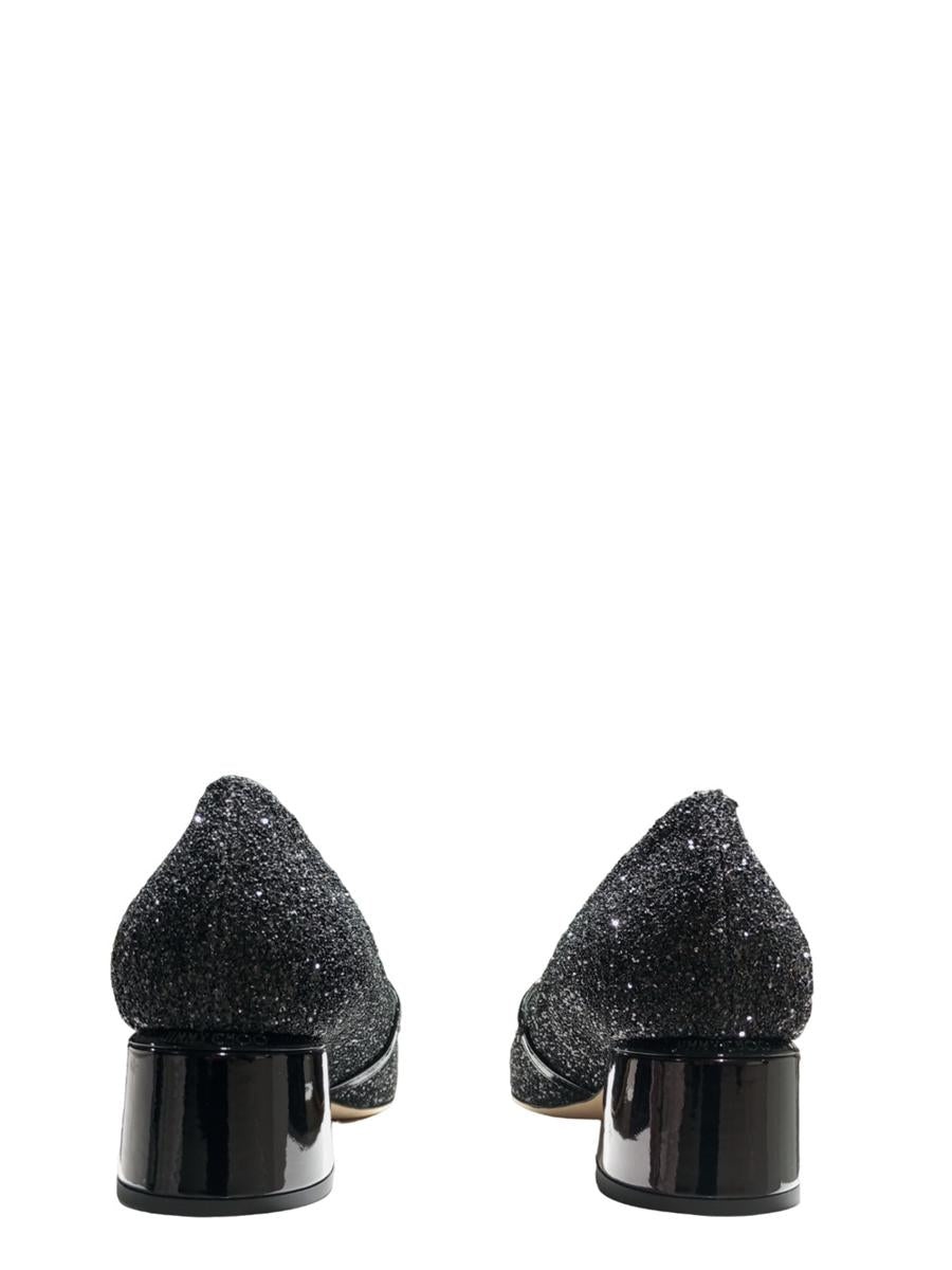 Jimmy Choo JIMMY CHOO PUMPS IN PATENT LEATHER AND LARGE BLACK GLITTER - 3
