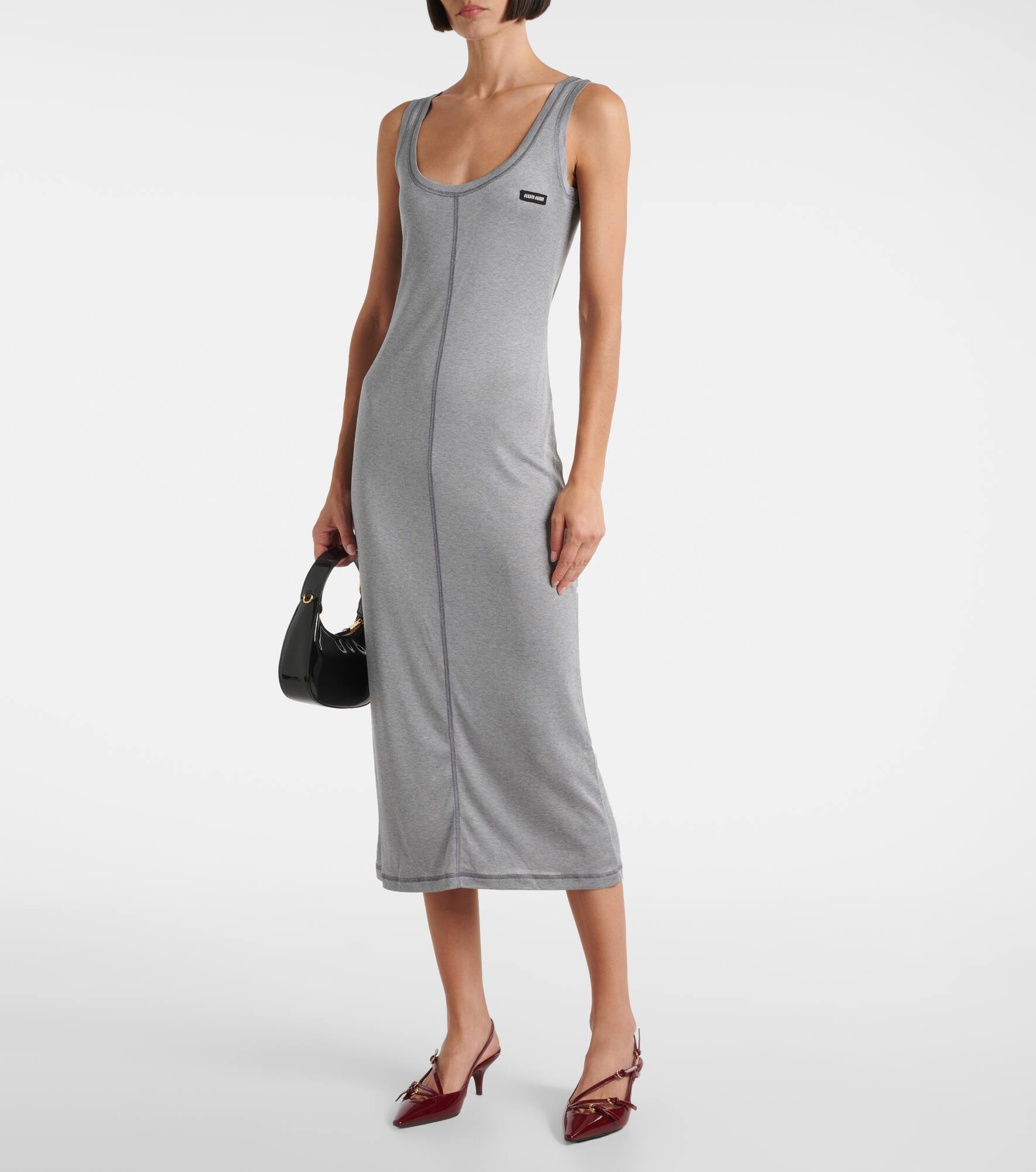 Knitted silk midi dress - 6