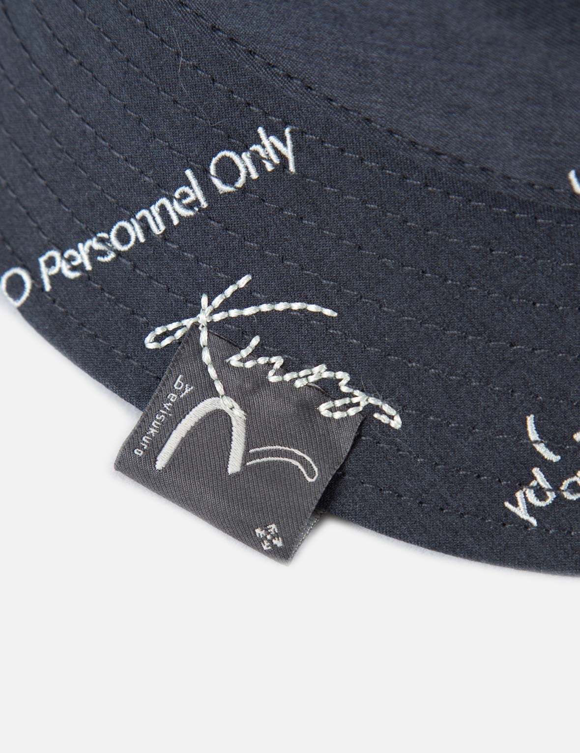 Slogan Embroidered and Logo Print Bucket Hat - 12