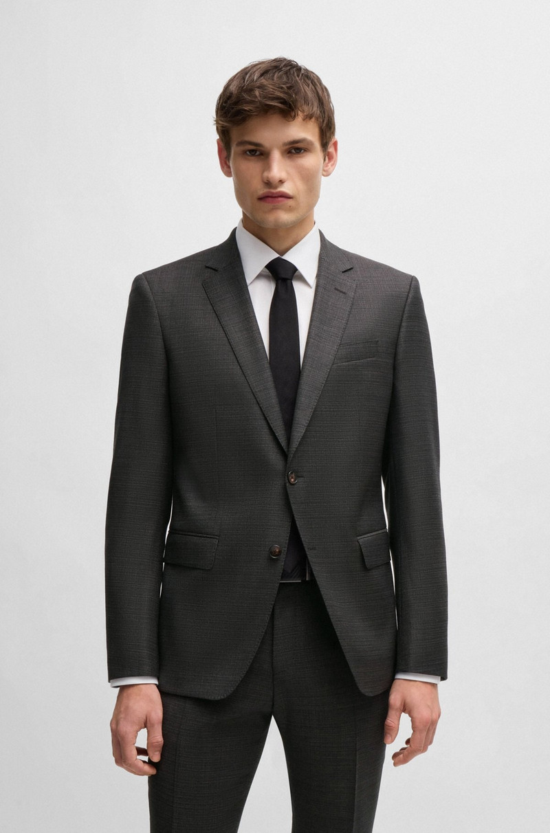 SLIM-FIT SUIT IN MICRO-PATTERNED STRETCH WOOL 2