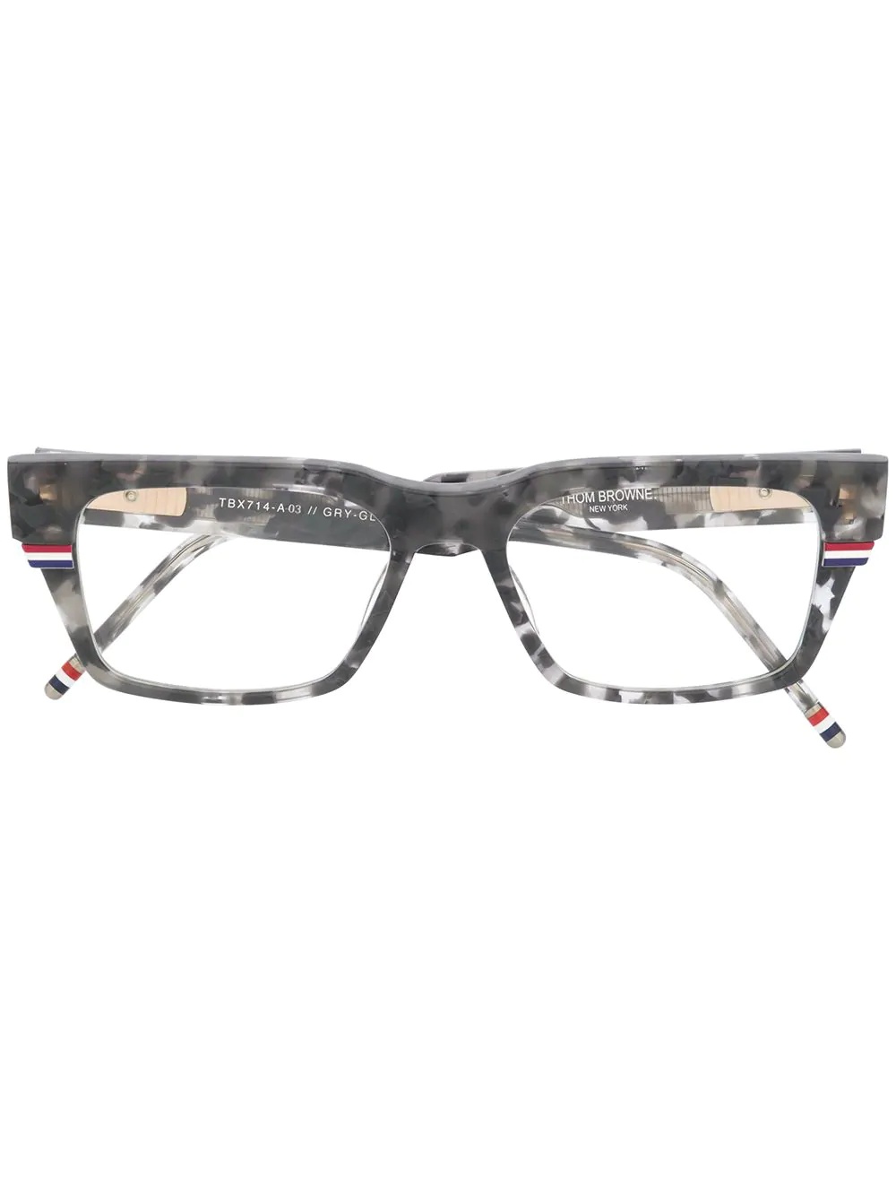 rectangular-frame glasses - 1