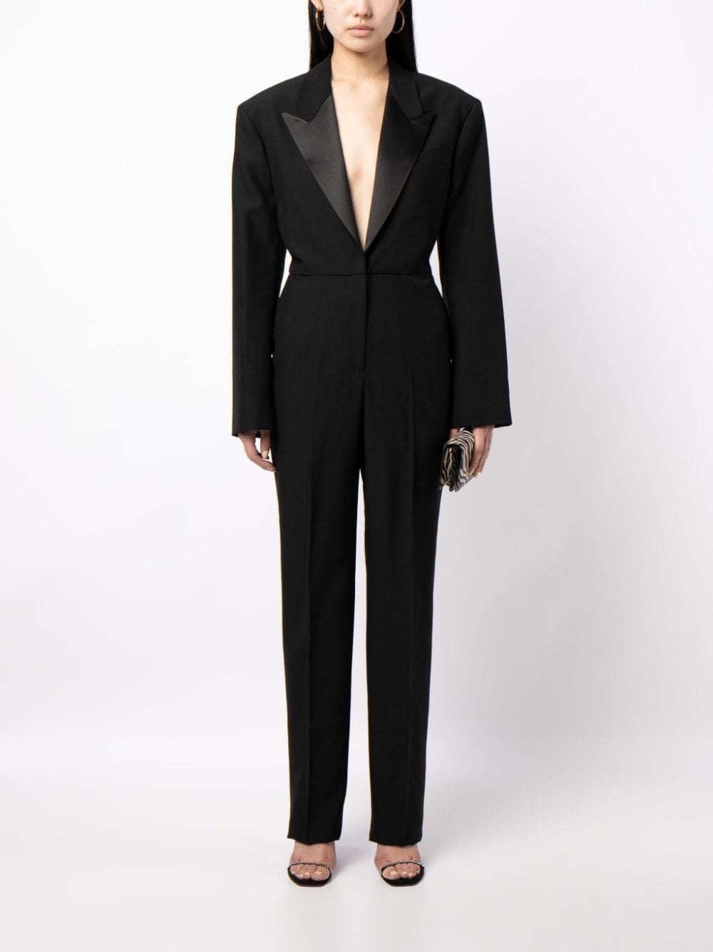 tailored wool jumpsuit - 2