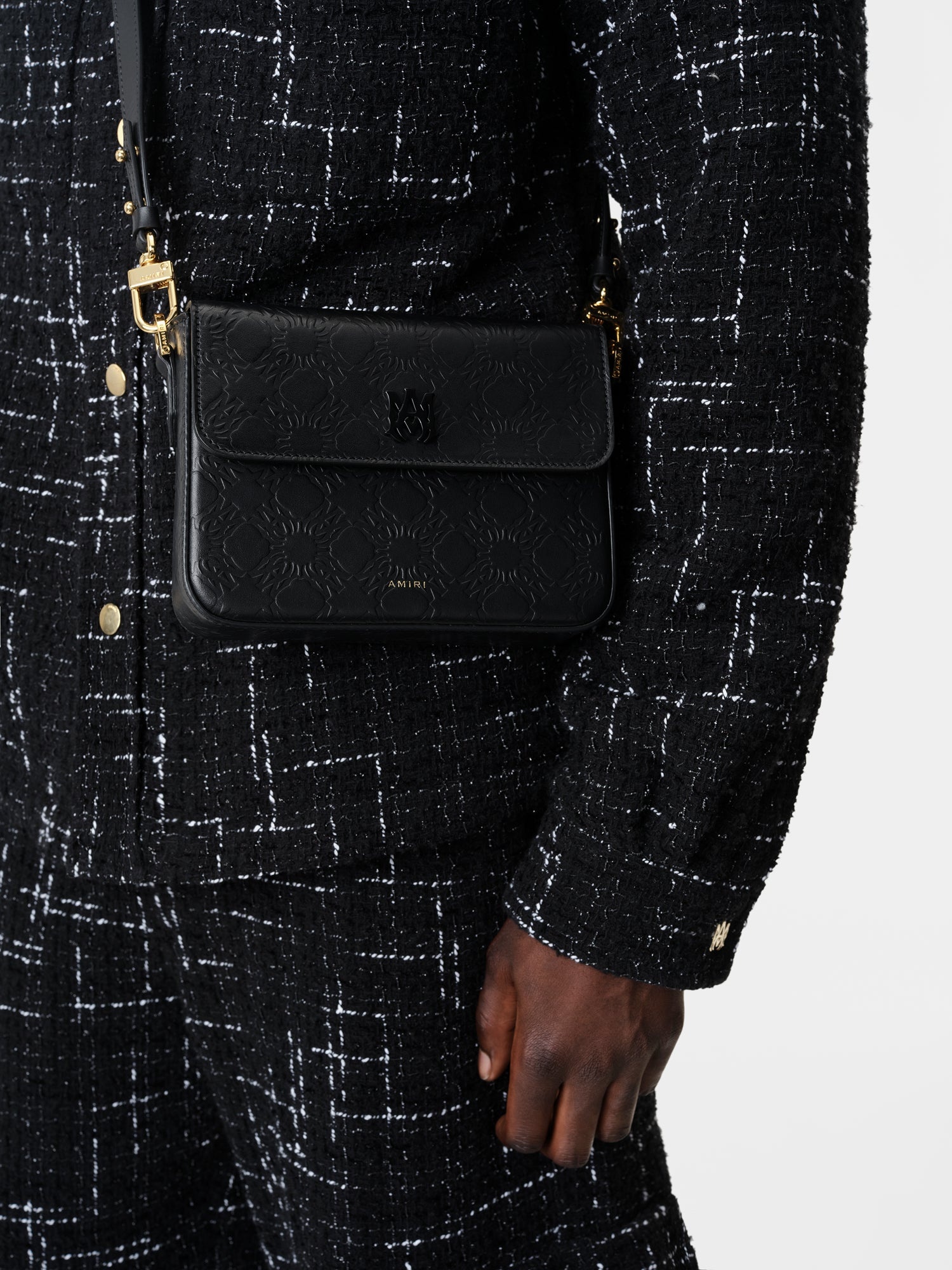 売り切れ店舗続出★【AMIRI】MA QUAD レザークロスボディ Amiri MA Quad Leather Cross-body bag - Black - One Size Amiri