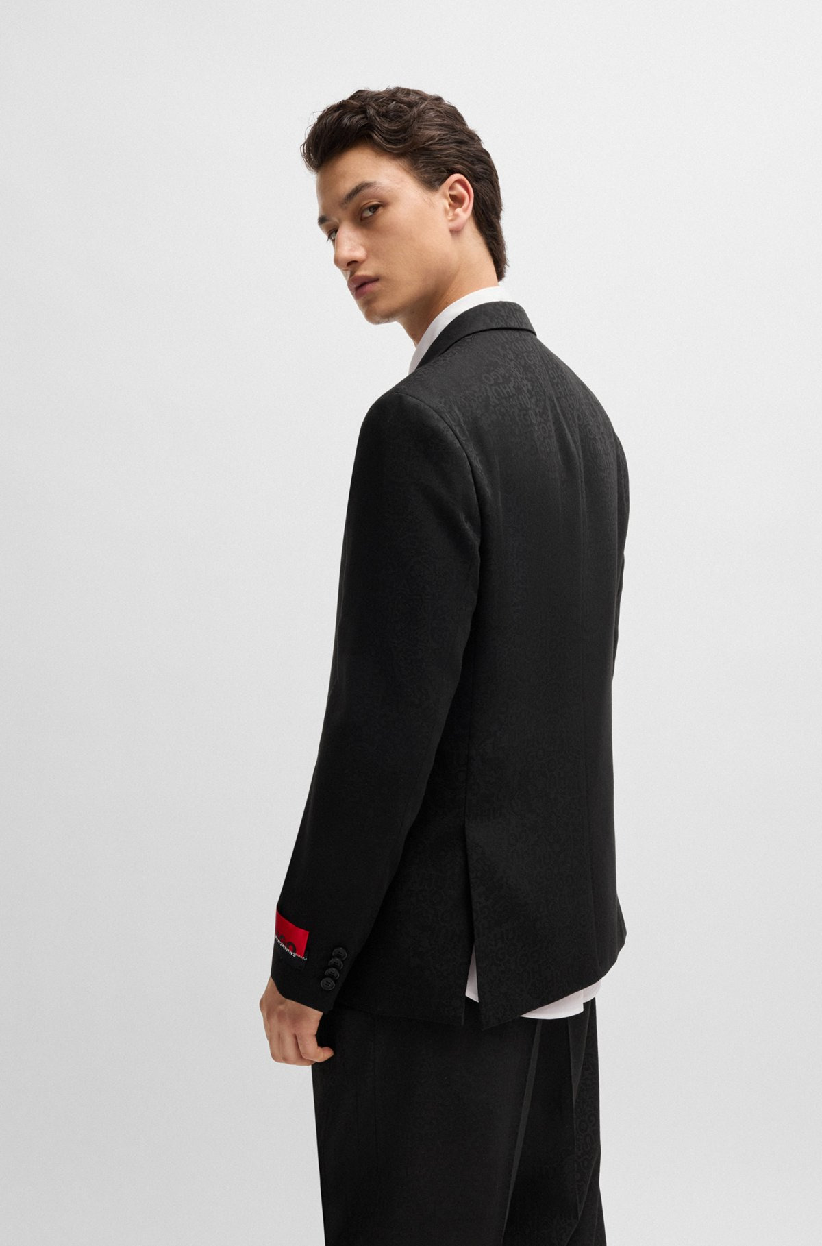 HUGO X LES BENJAMINS MODERN-FIT JACKET IN JACQUARD FABRIC - 4