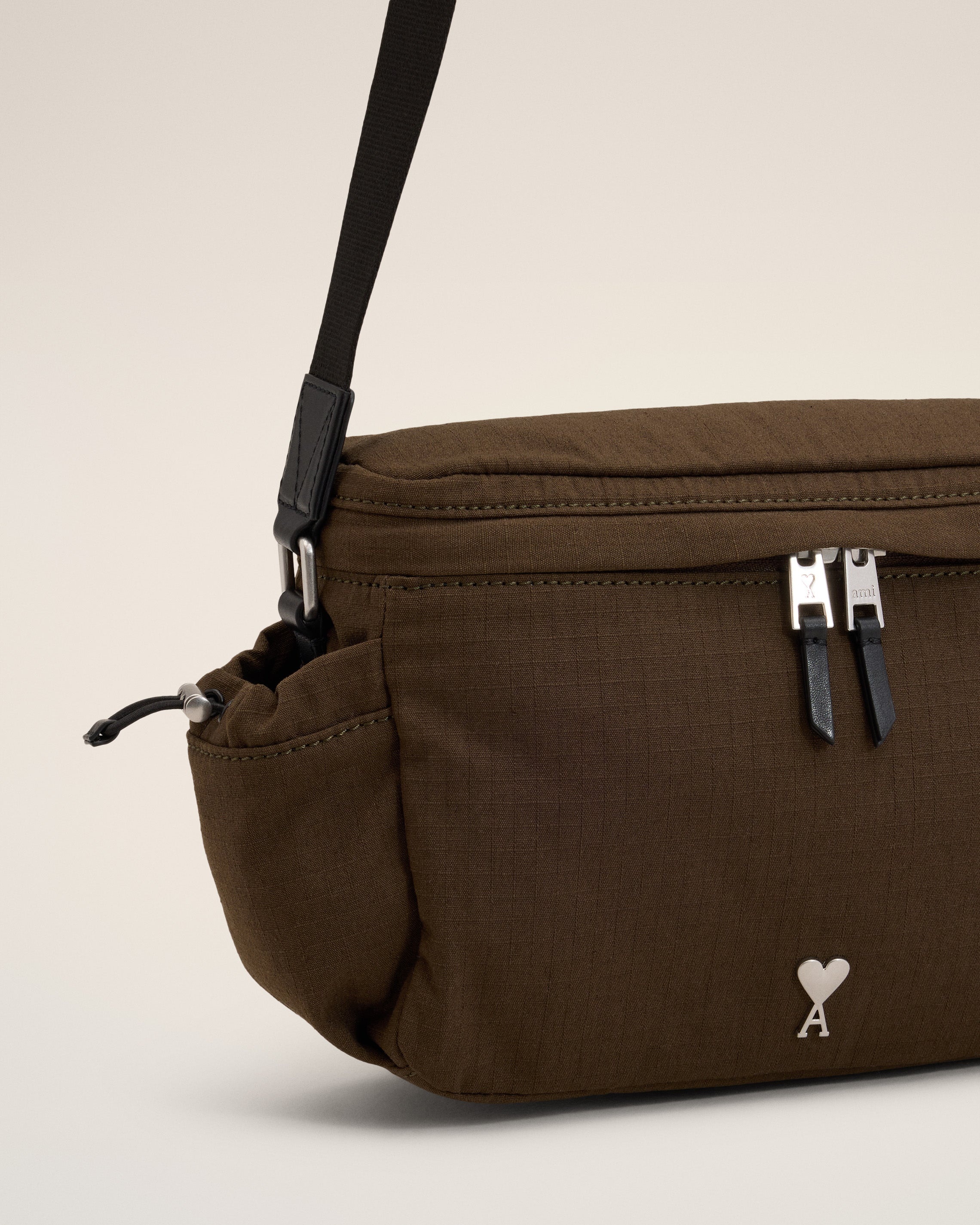 GREEN CANVAS AMI DE COEUR MESSENGER BAG - 4