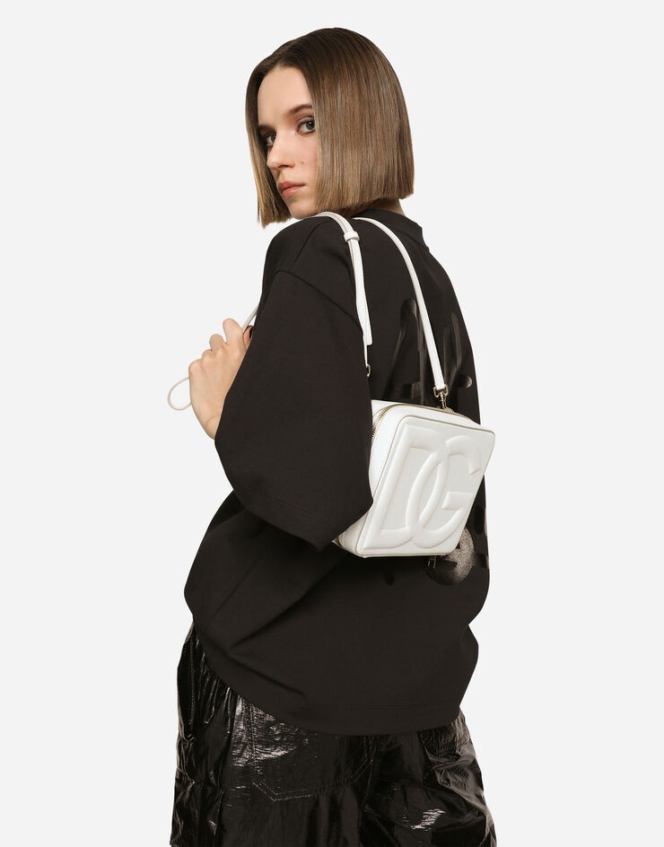 Medium calfskin camera bag with logo - 2