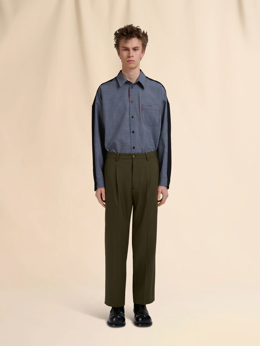 DEEP GREEN WOOL TROUSERS - 2
