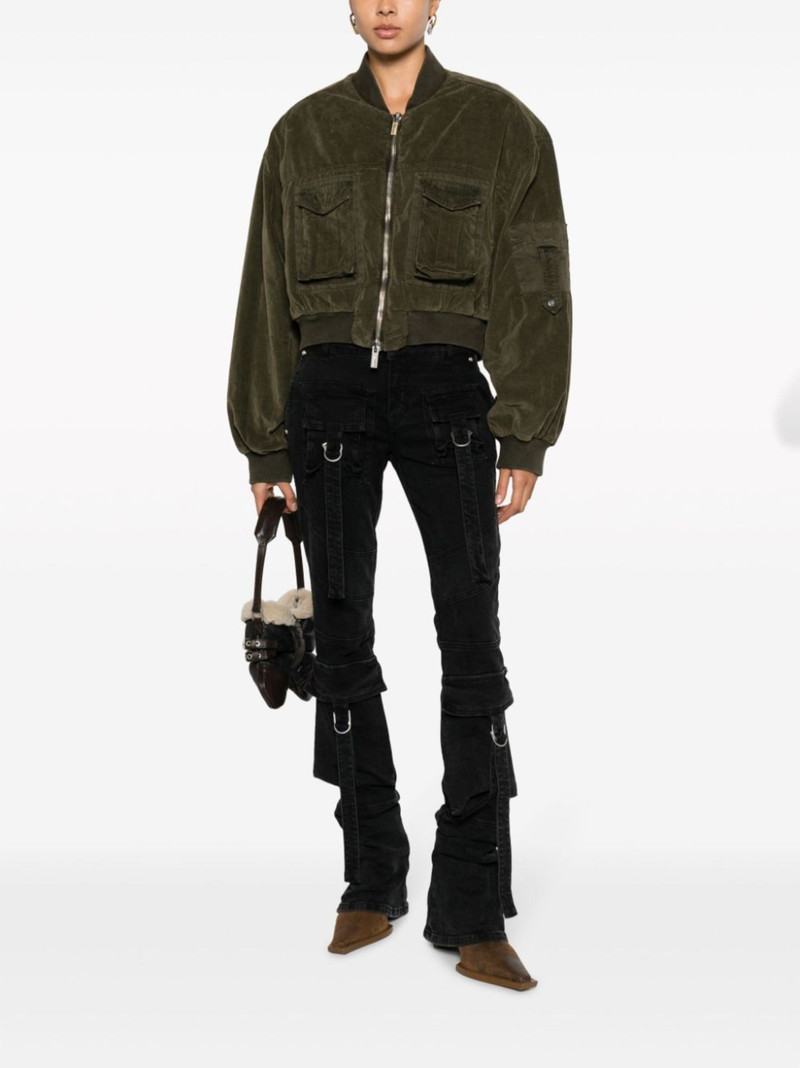 Blumarine cropped bomber jacket outlook