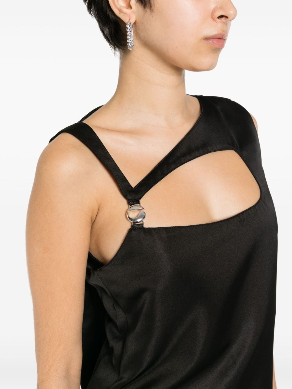 cut-out cape-effect minidress - 5
