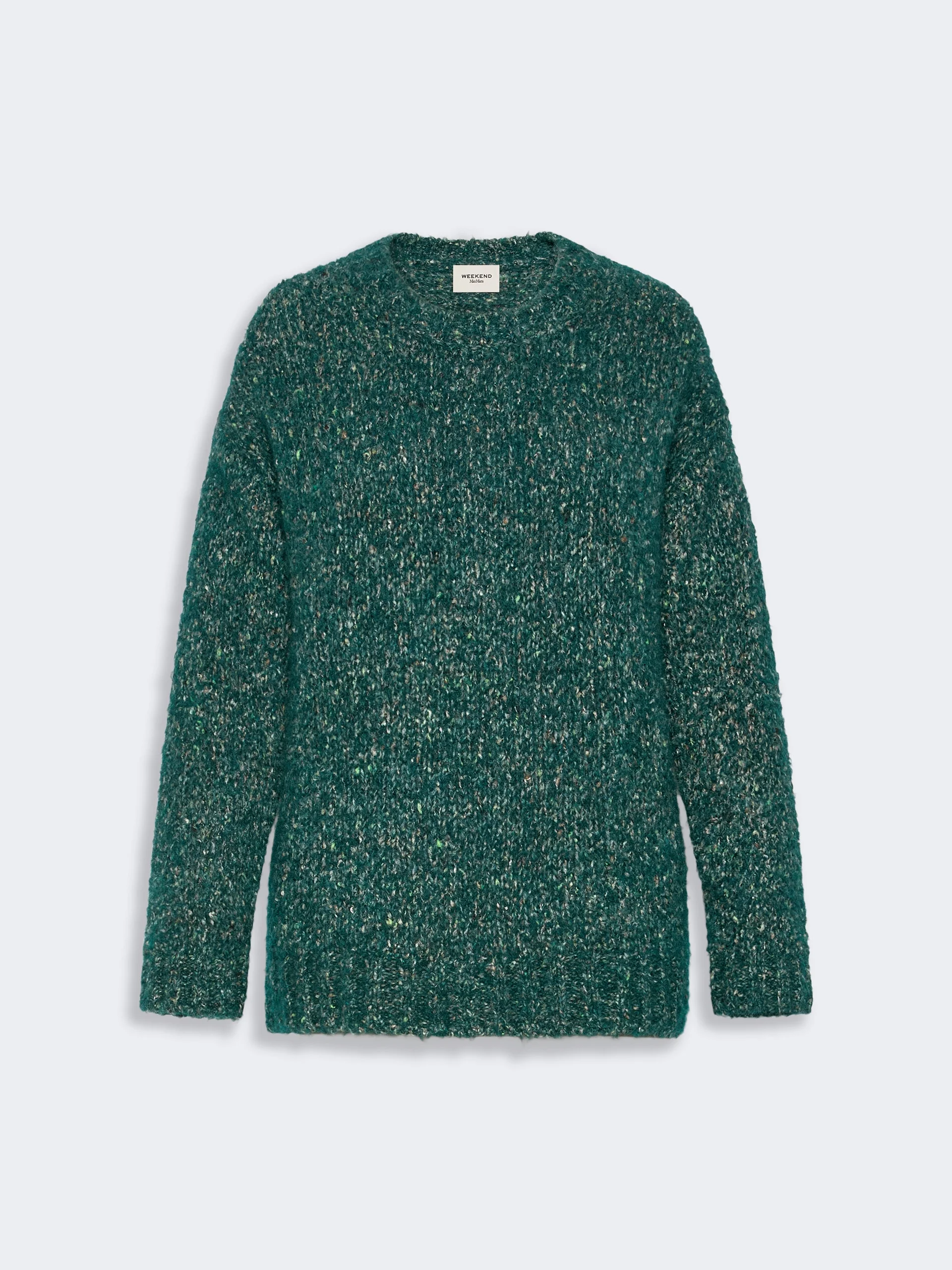 HOBBY Alpaca, cotton and wool blend sweater - DARK GREEN - 1
