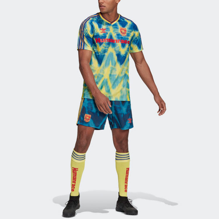 adidas x Human Race Arsenal Jersey 'Eqt Yellow Collegiate Navy' GJ9082 - 7