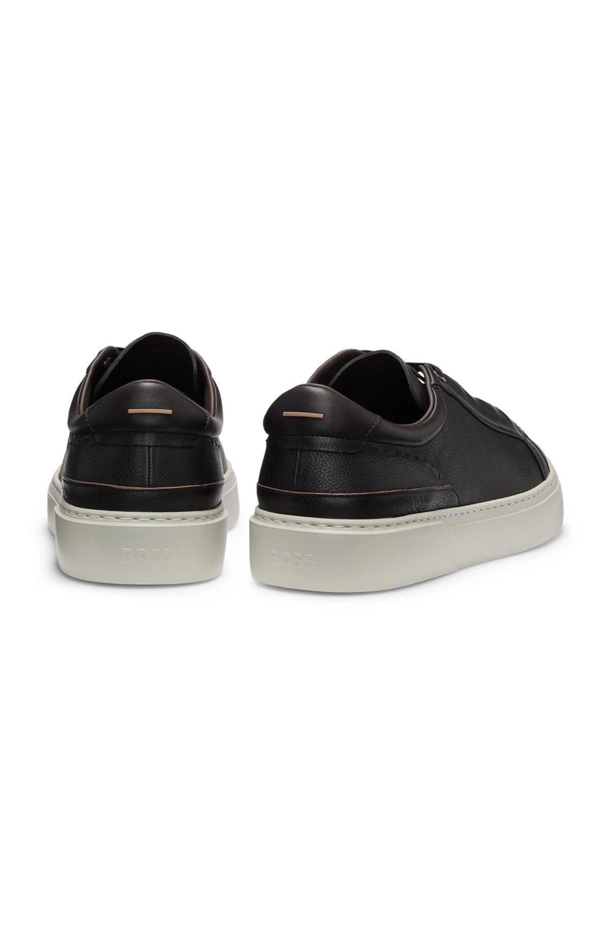 GARY GRAINED-LEATHER TRAINERS WITH HIDDEN LACES - 5