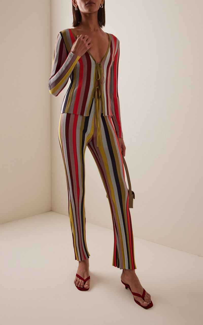 Exclusive Rythym Striped Knit Top stripe 3
