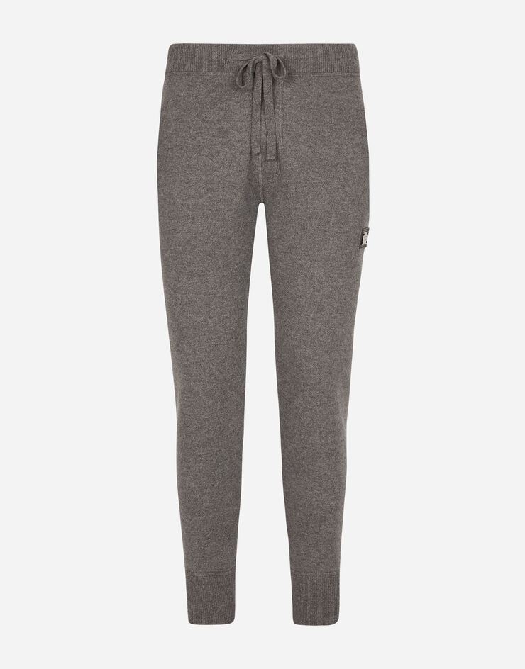 Wool and cashmere knit jogging pants - 1