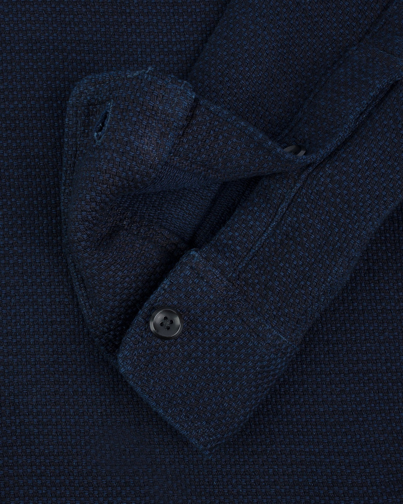 IHSH-380-IND 12OZ DOBBY CLOTH WORK SHIRT - INDIGO 11