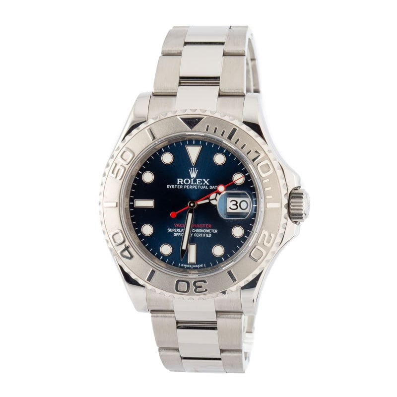 Pre-owned Rolex Yacht-Master 116622 Blue Chromalight Dial - 2
