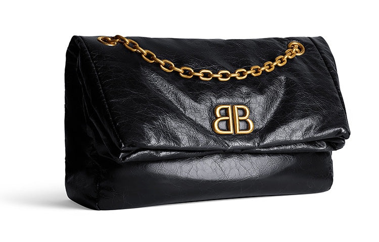 (WMNS) Balenciaga Monaco Medium Chain Bag 'Black' 7659452AAR81000 - 3