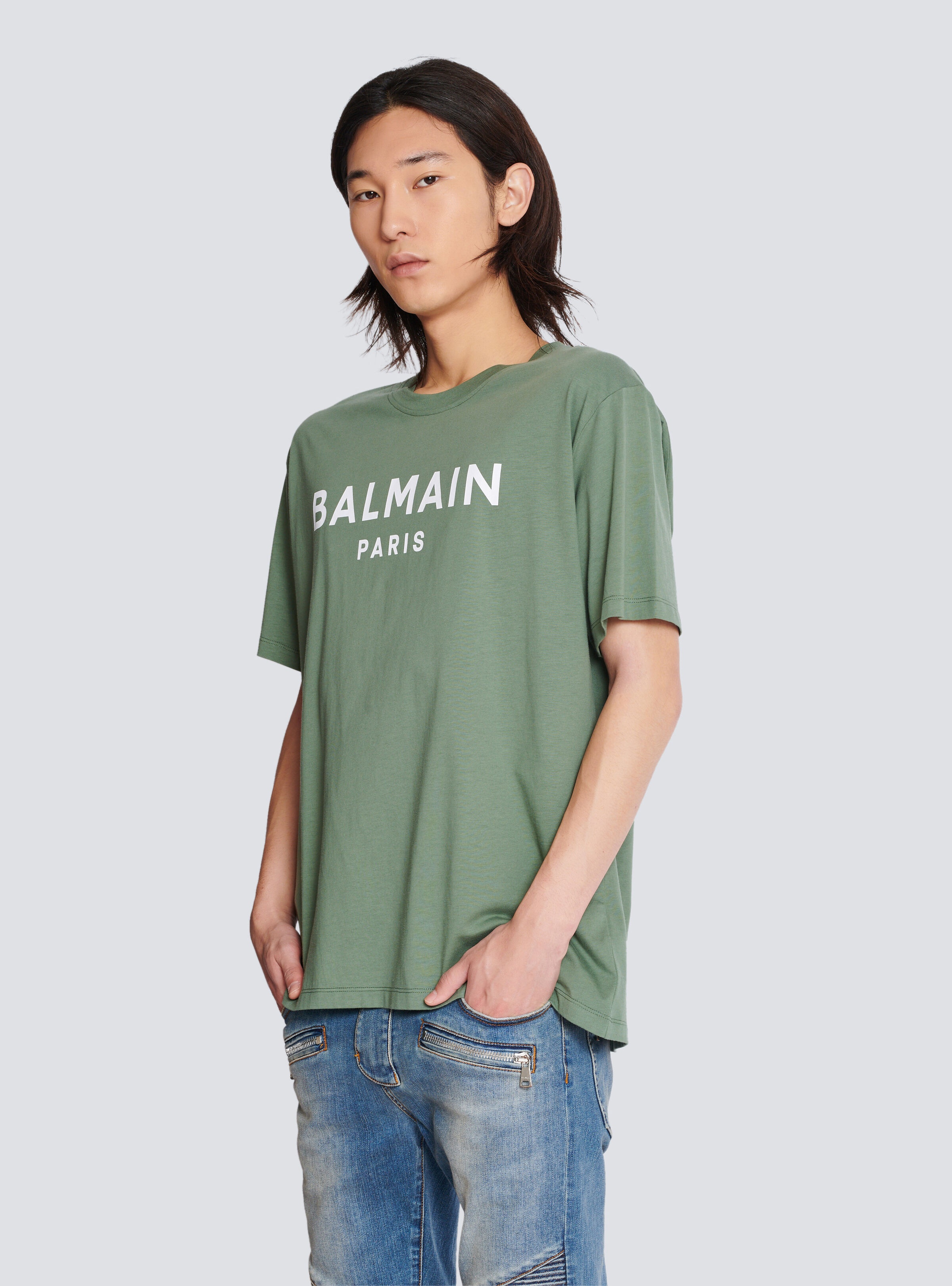T-shirt with Balmain Paris print - 6