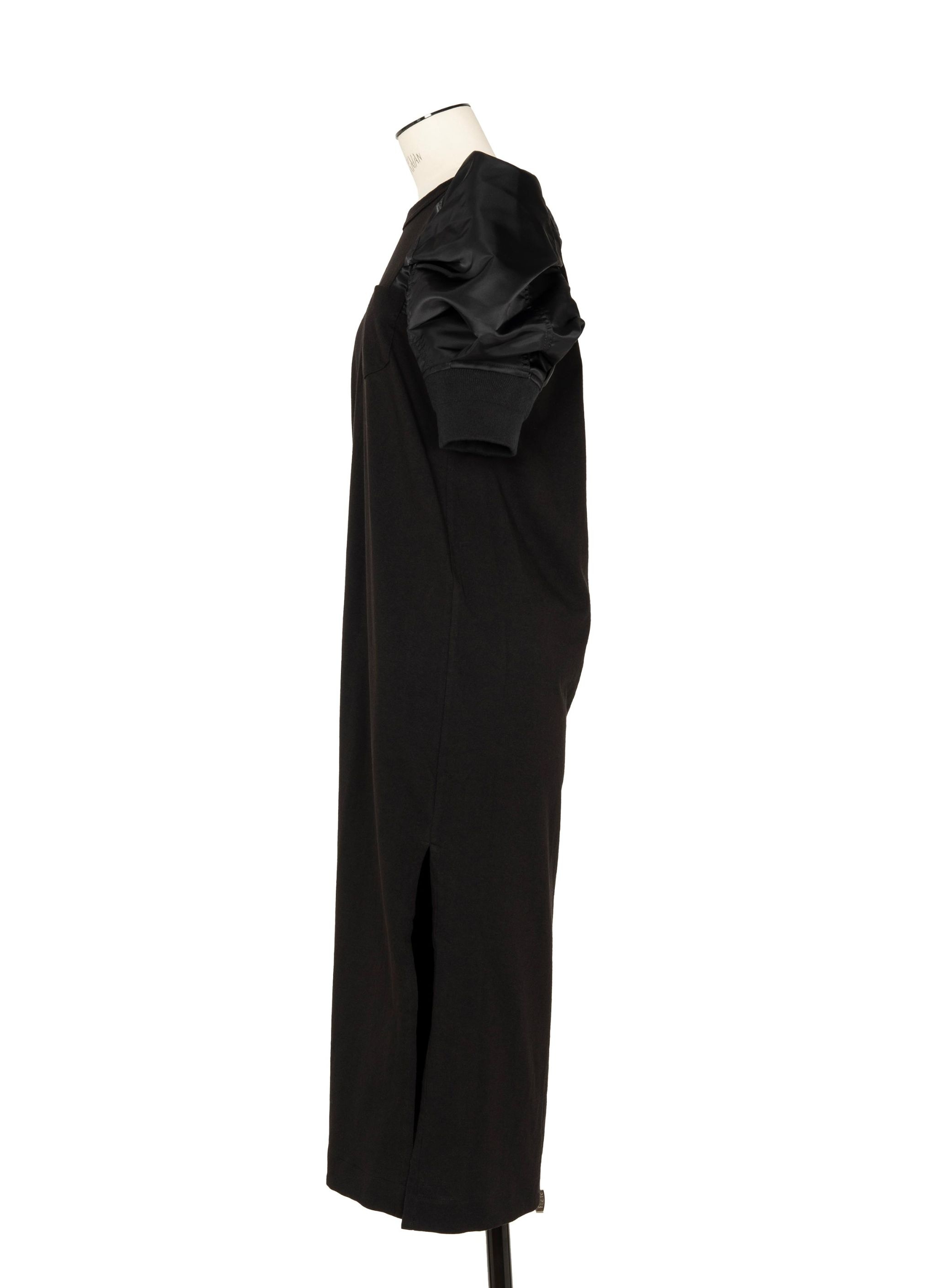 sacai Nylon Twill x Cotton Jersey Dress | REVERSIBLE