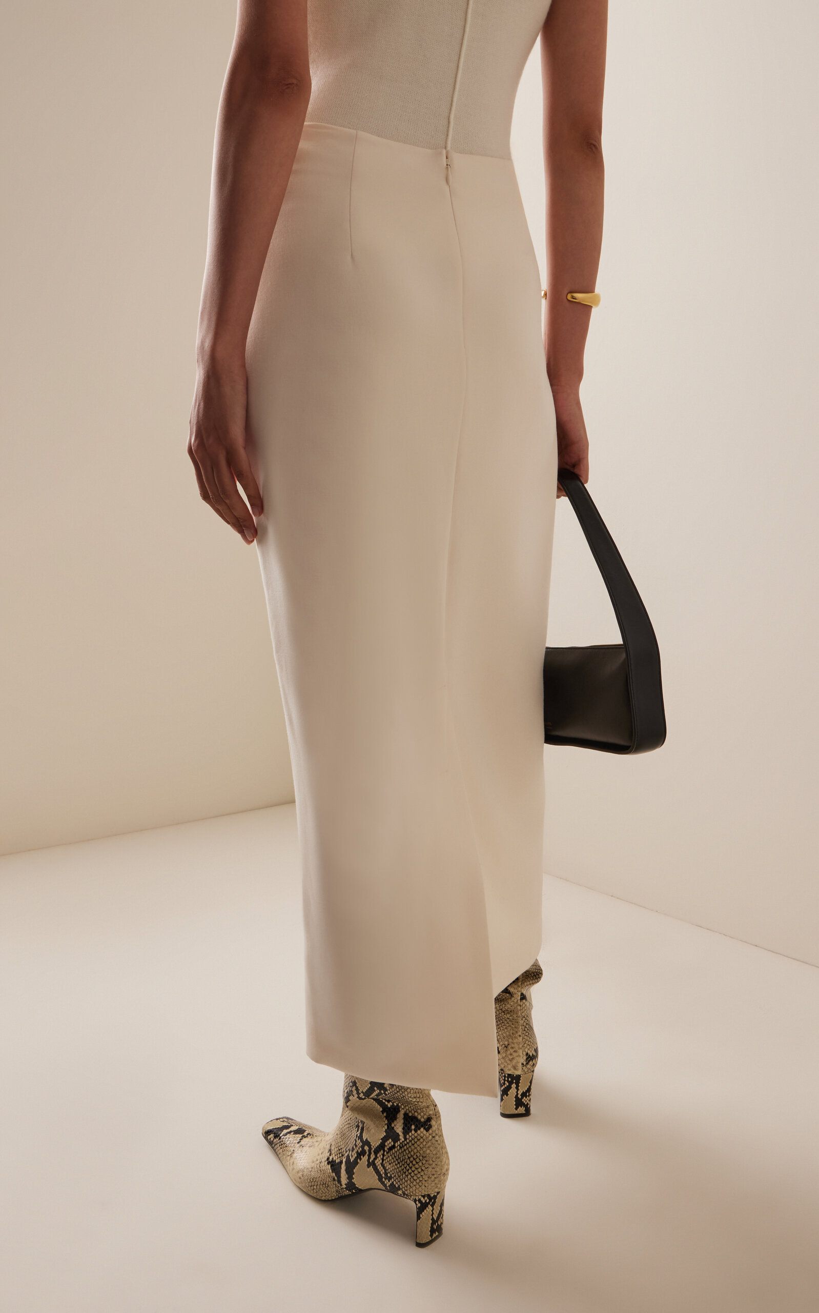 Smith Crepe Maxi Skirt white - 4