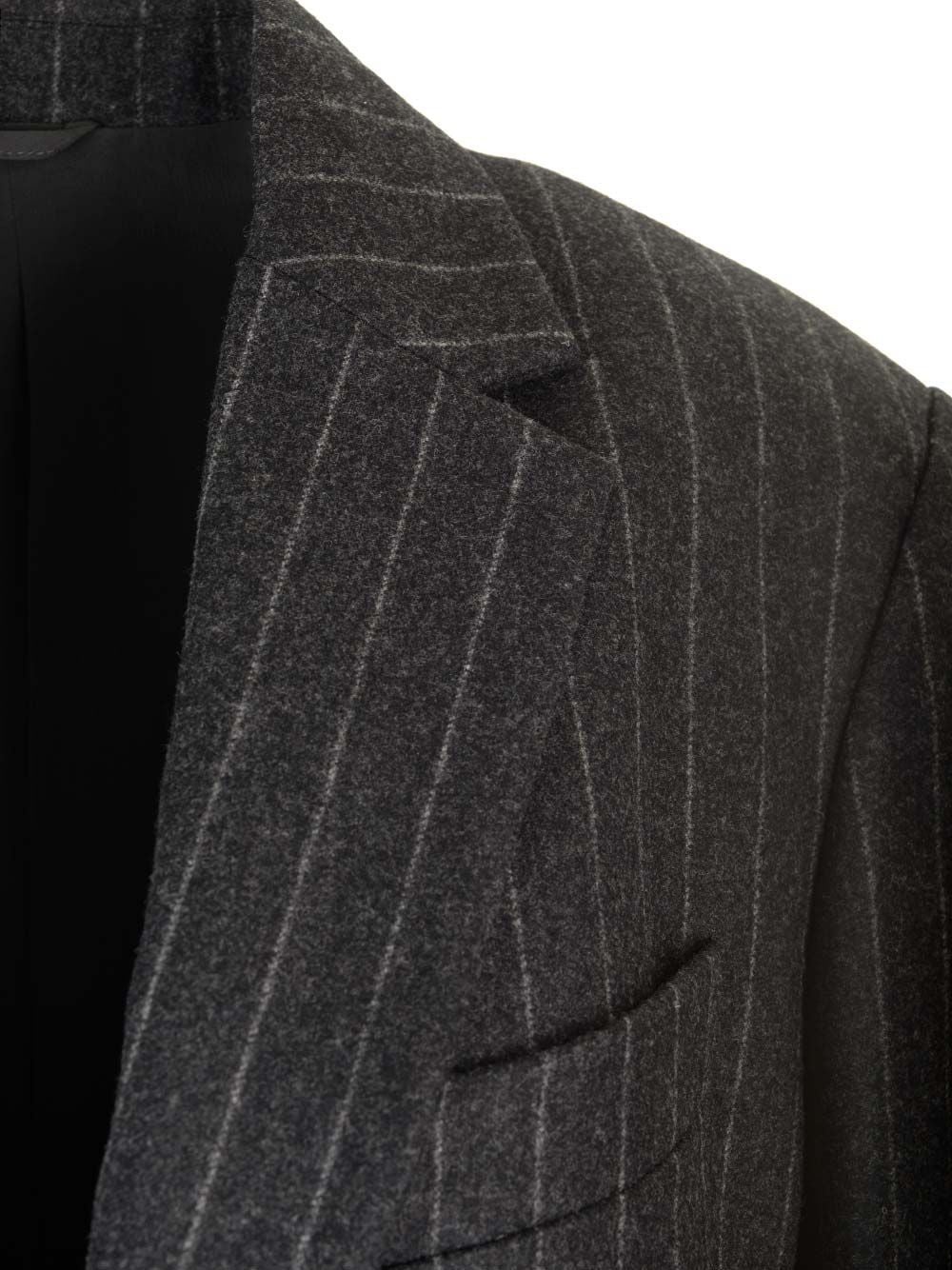 Pinstripe Blazer Jackets Grey - 4