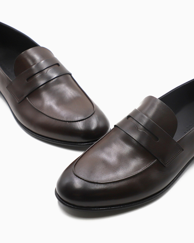 GIORGIO ARMANI 가죽 loafers outlook