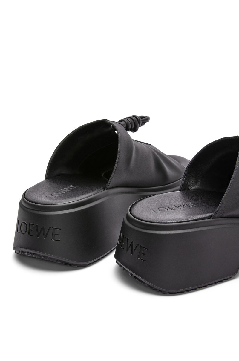 Flamenco wedge mule in calfskin 4