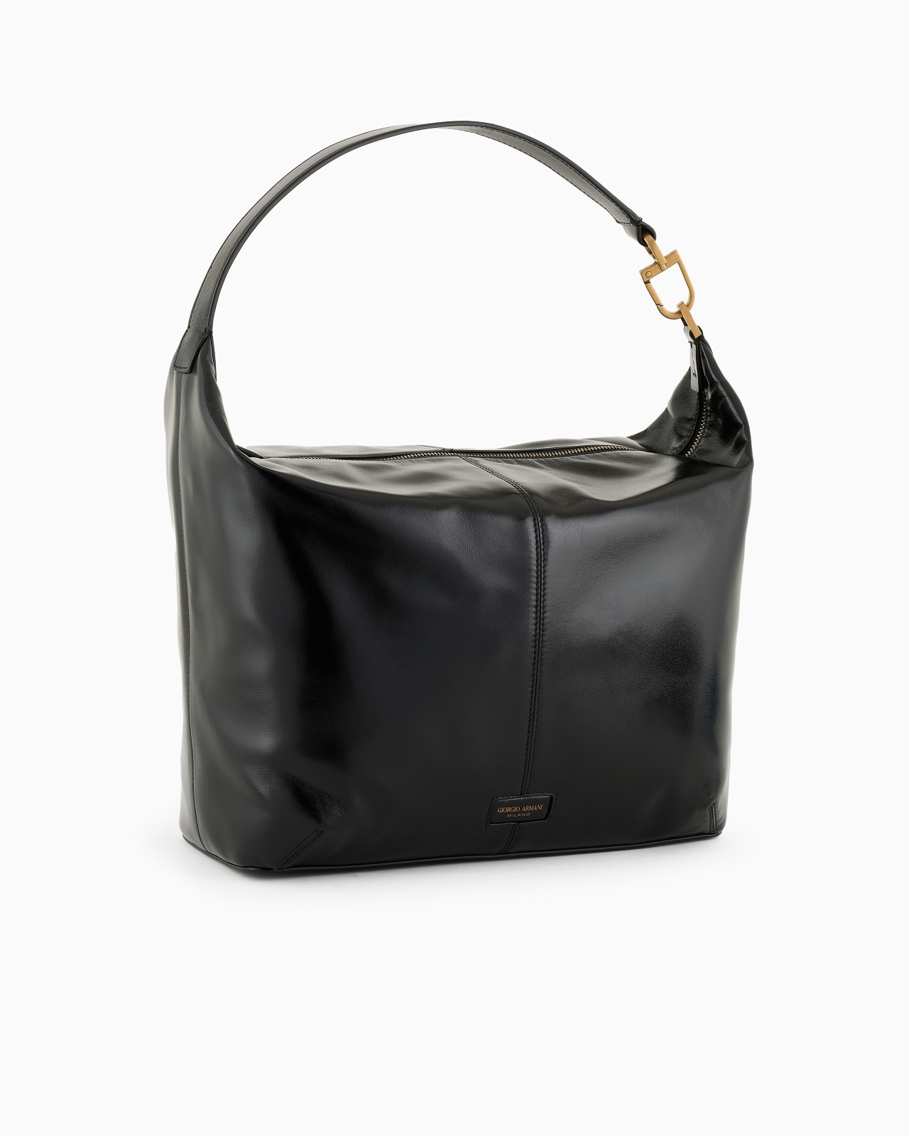 La Prima Soft large hobo bag in patent nappa leather - 2