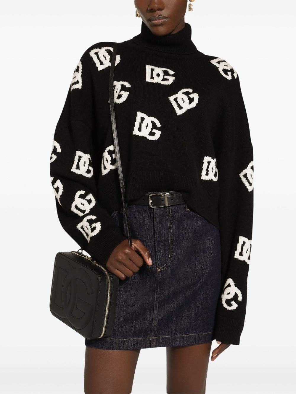 intarsia-knit logo jumper - 5
