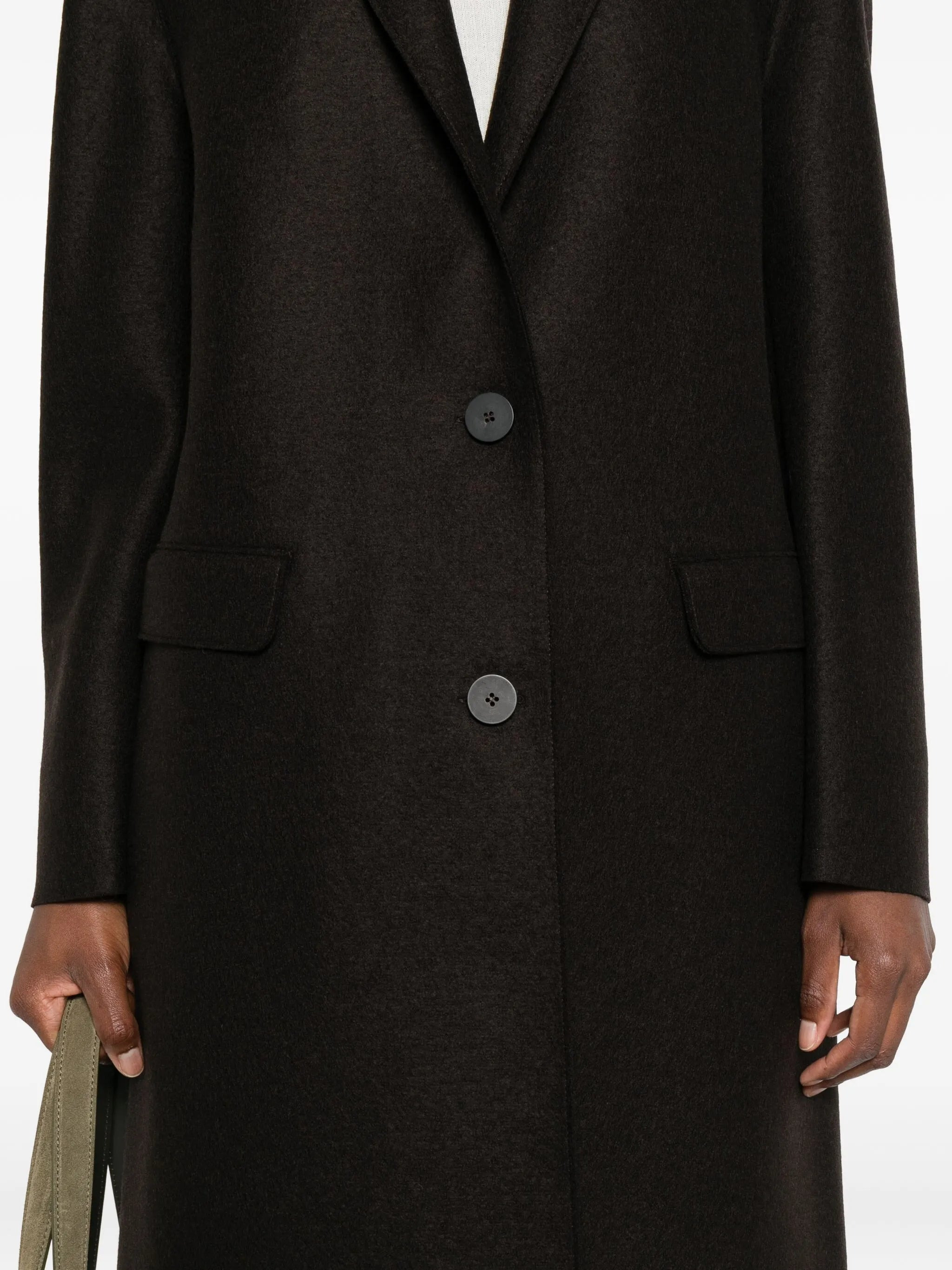Harris Wharf London Chester Button-fastening Pocket Coat - 3
