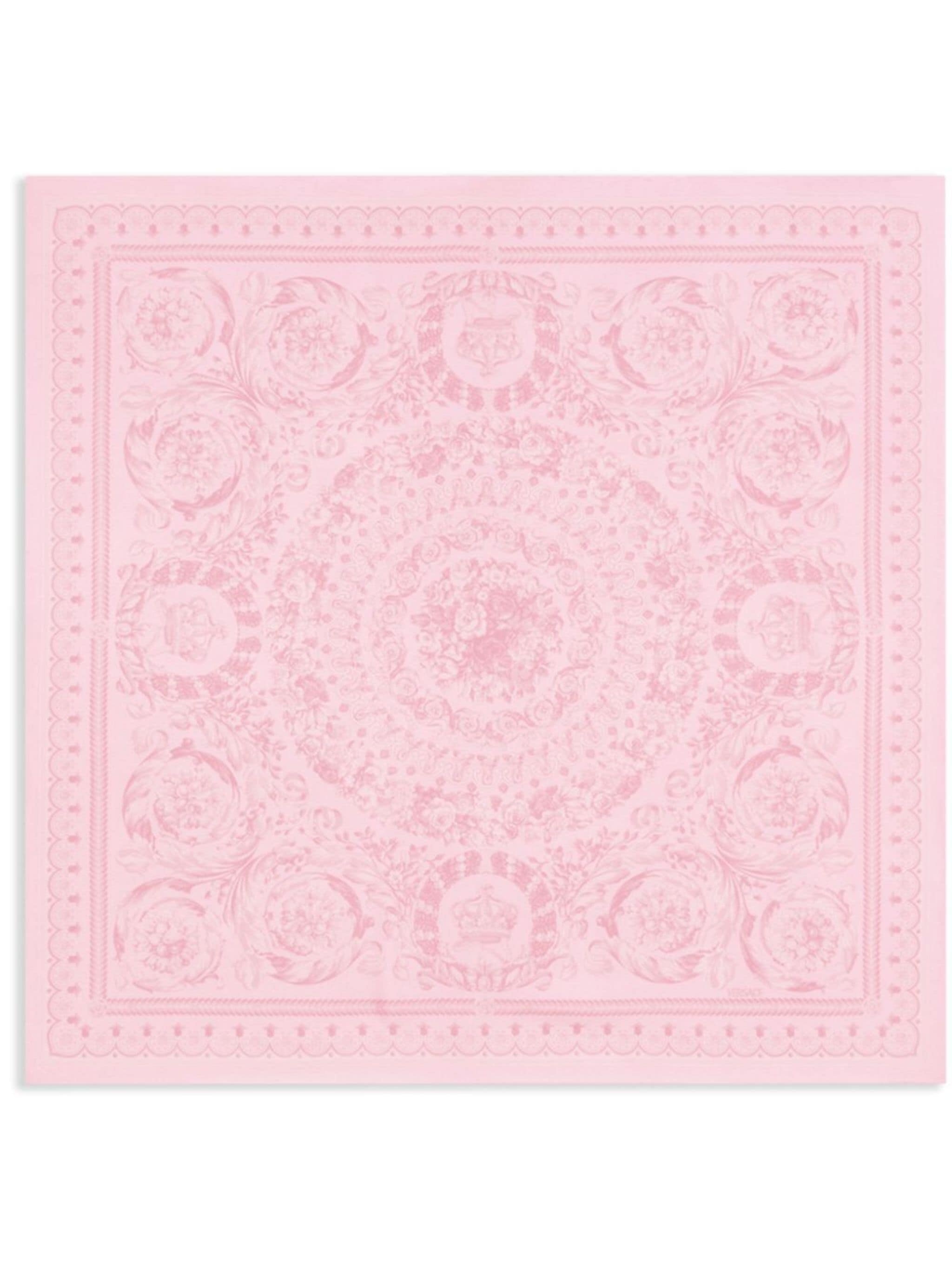 Barocco-print silk foulard - 1