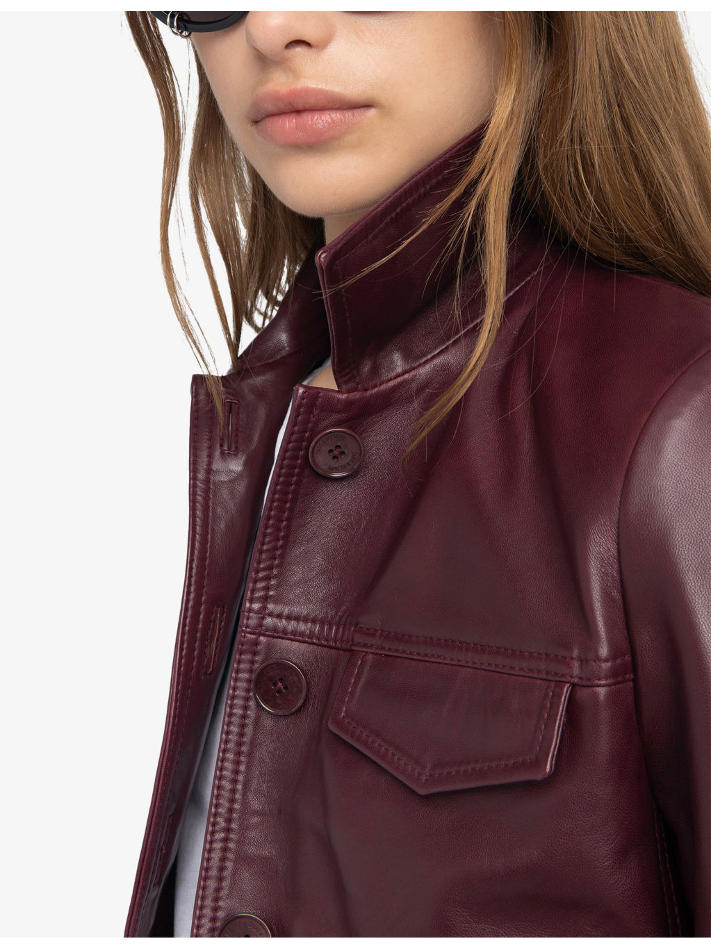 Liam regular-fit leather jacket - 6