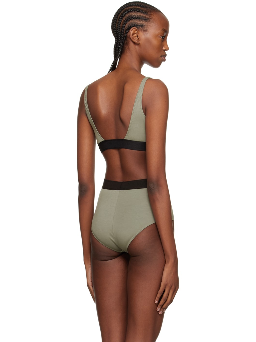Green Square Neck Bra - 3