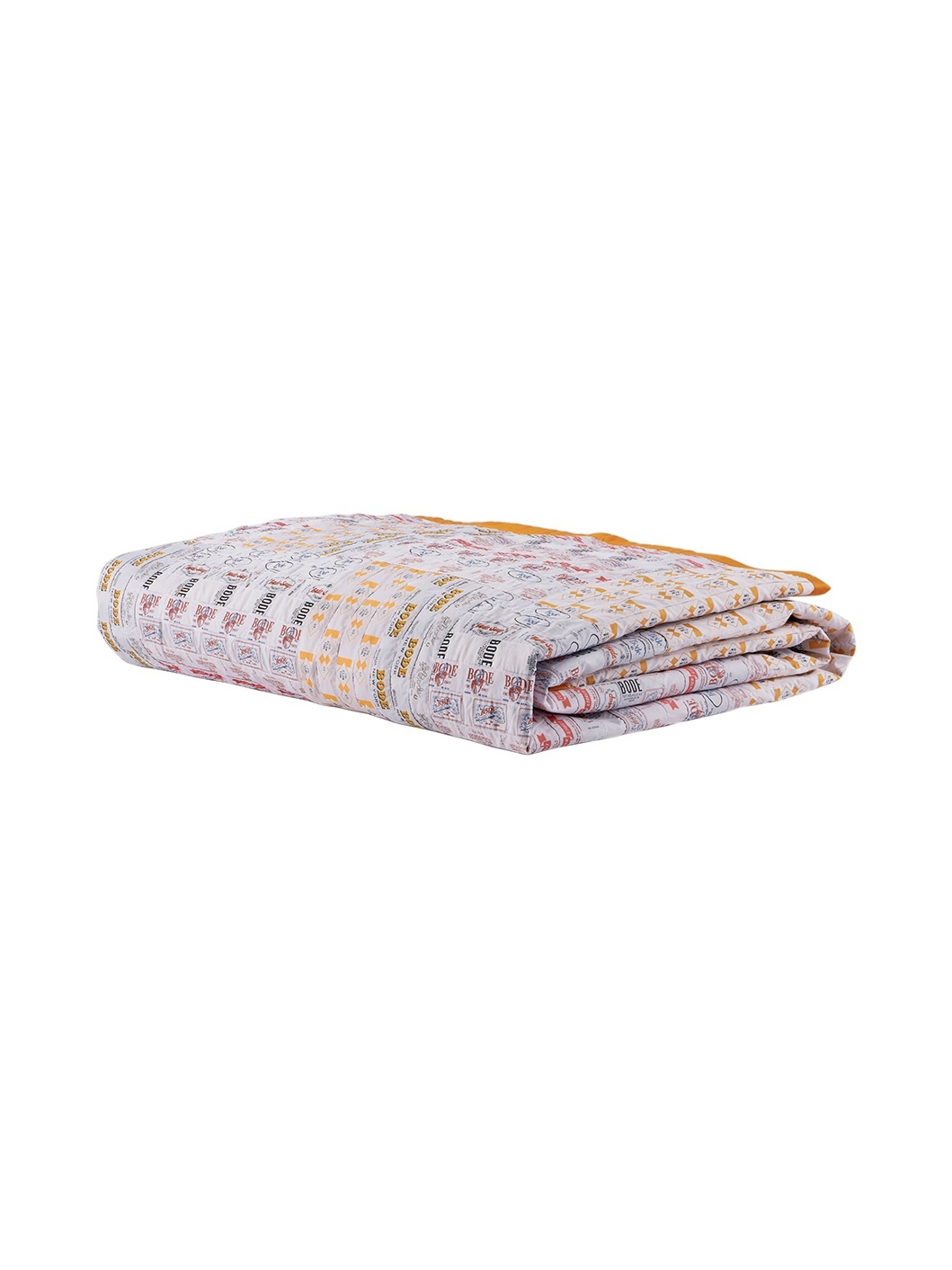 Orange & White Clinton Street Label Quilt - 3