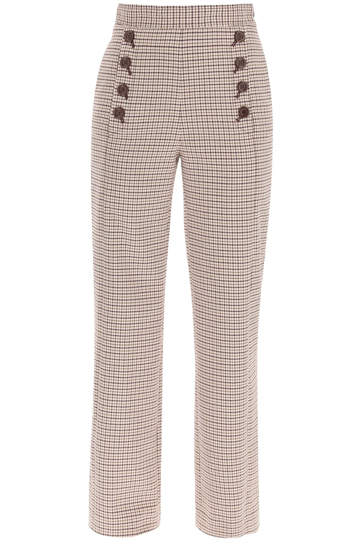 SAILOR HOUNDSTOOTH CHECK TROUSERS - 1