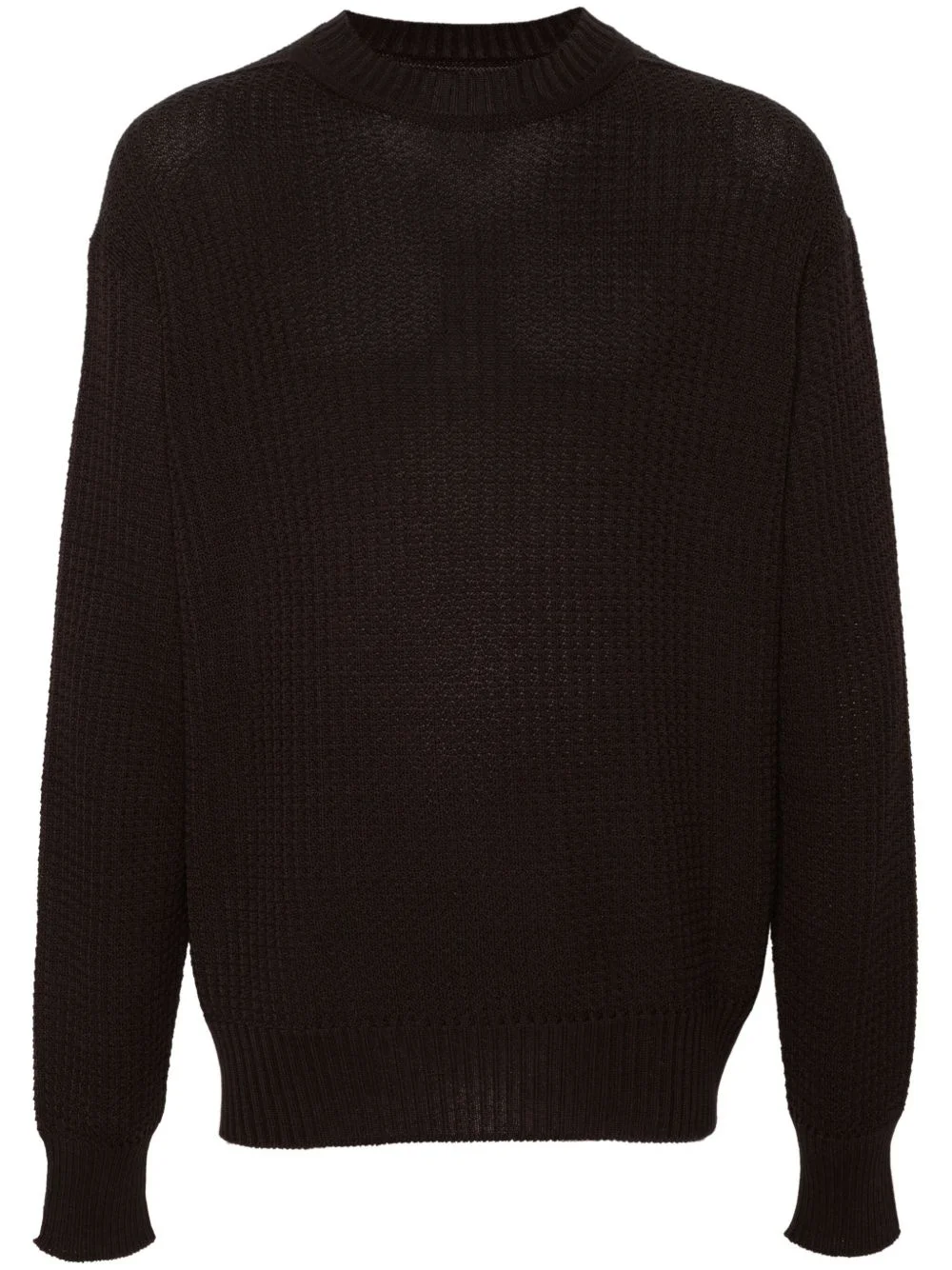 crew-neck cotton jumper - 1