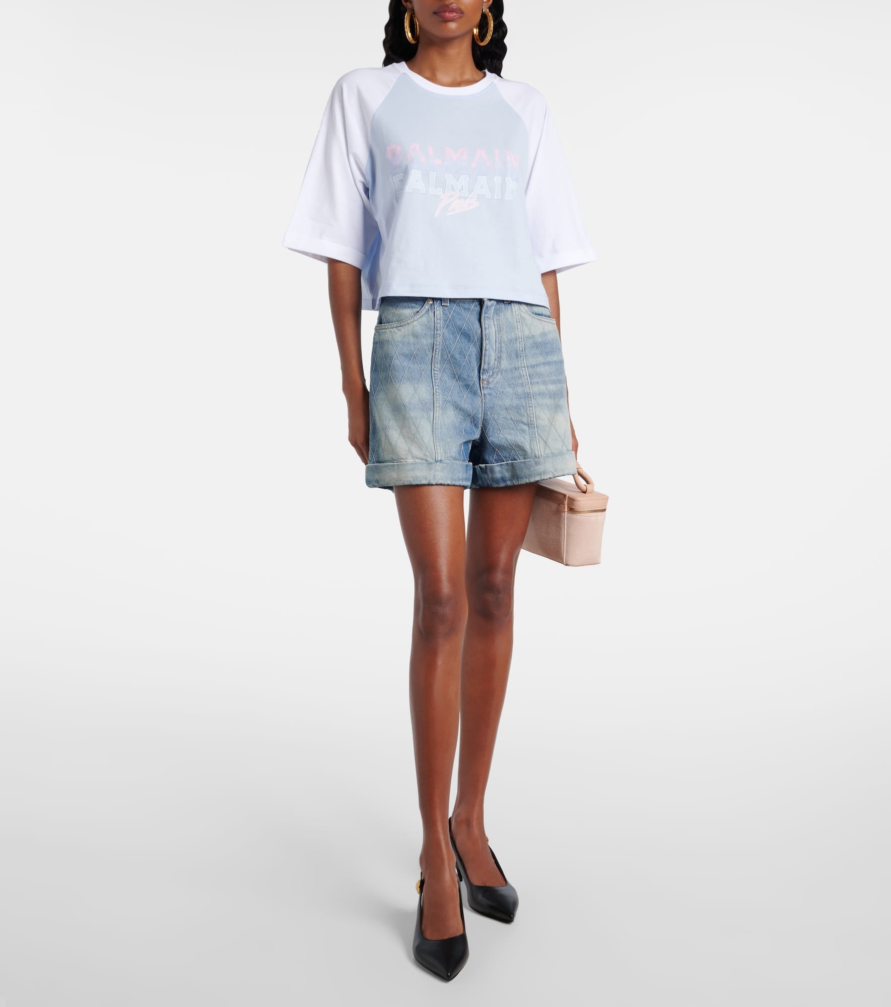 Logo cropped cotton jersey T-shirt - 2