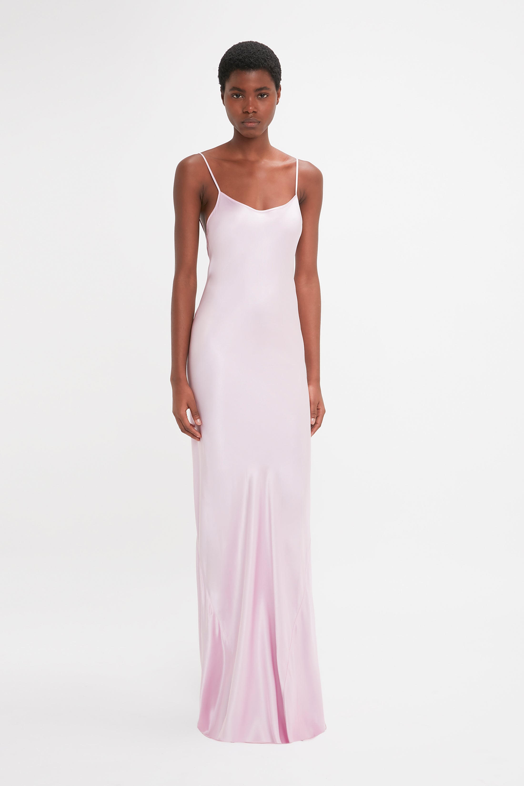 Low Back Cami Floor-Length Dress In Rosa - 3