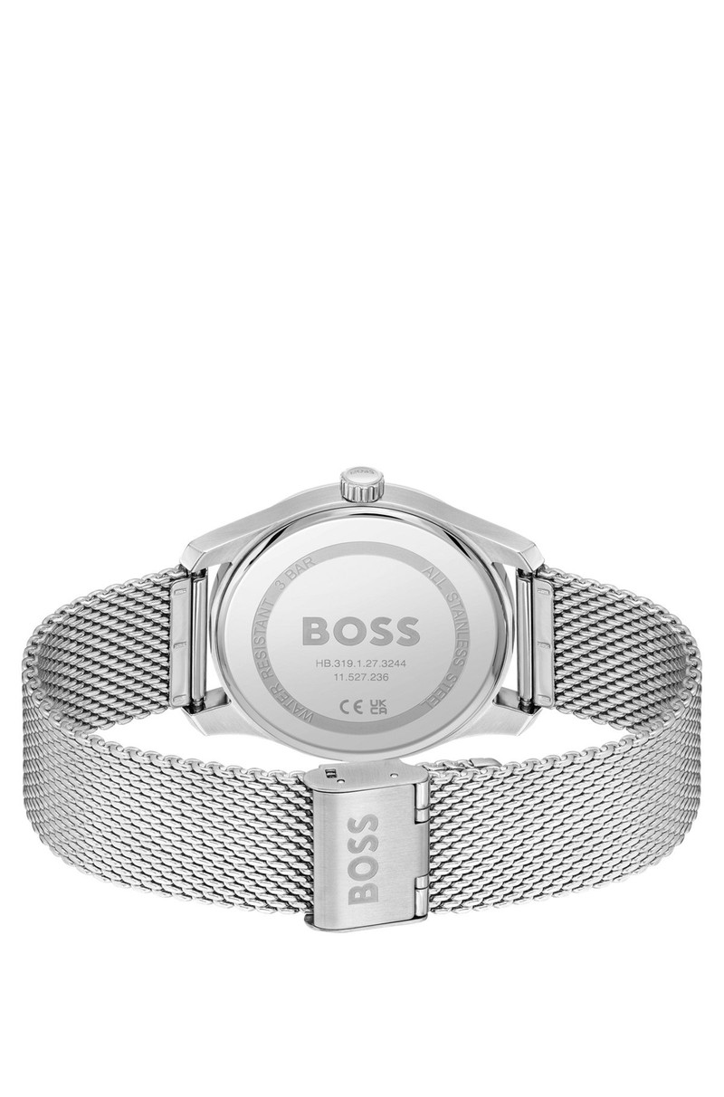 PRINCIPLE MESH-BRACELET WATCH WITH BLUE PATTERNED DIAL 3