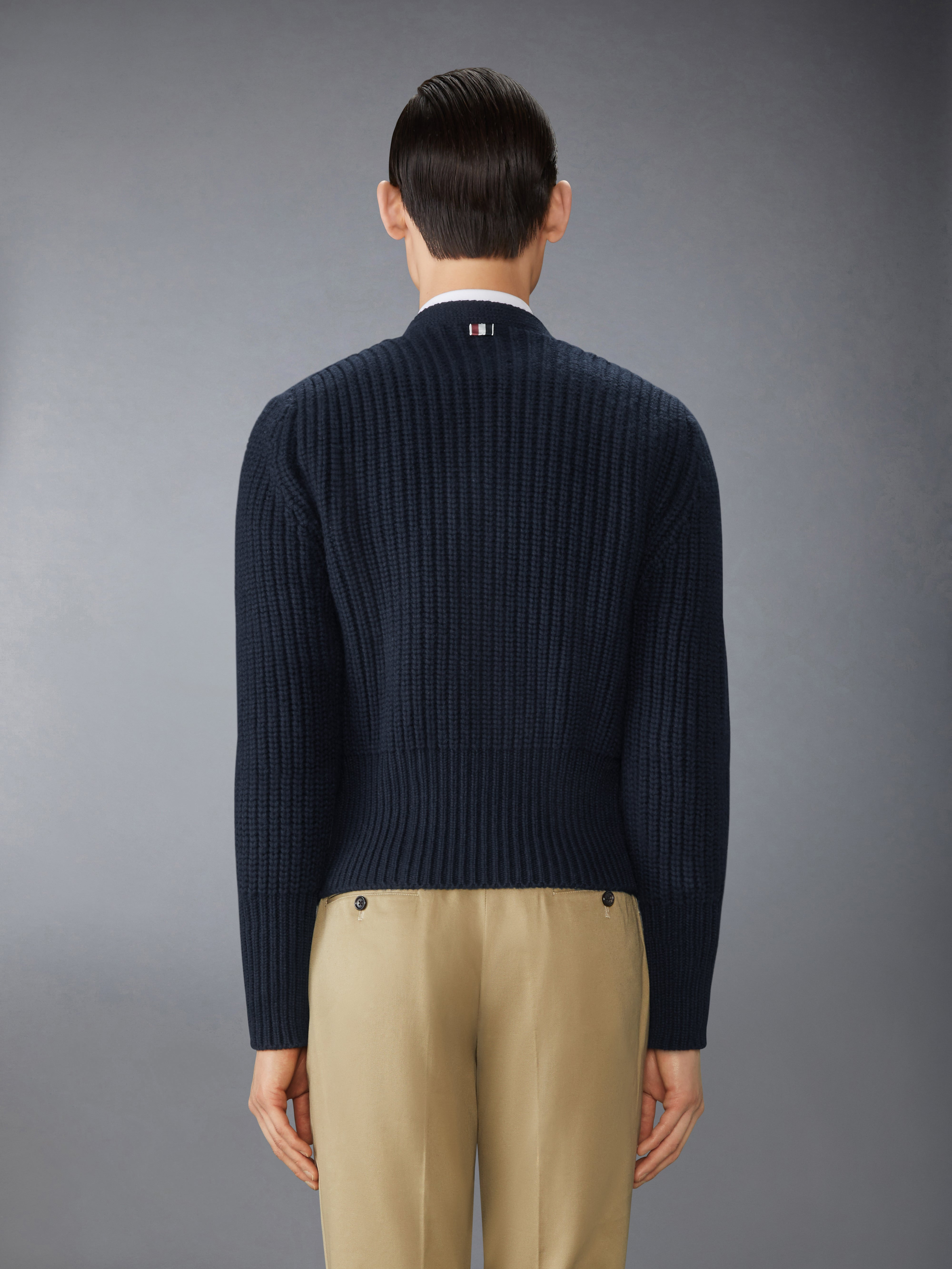 HALF STITCH CASHMERE CARDIGAN - 4