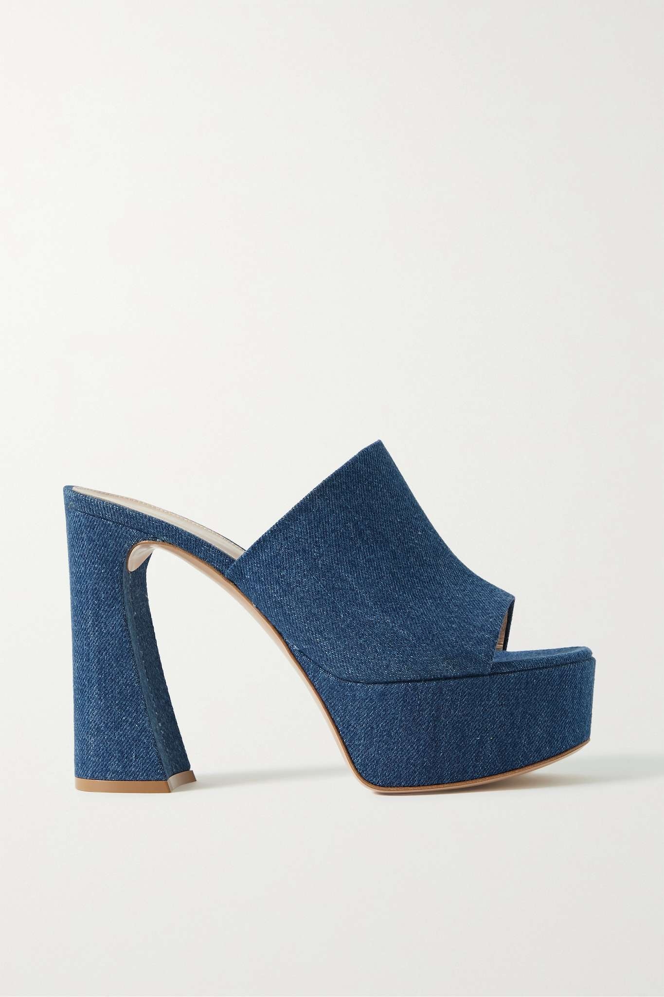 Holly 70 denim platform mules - 1