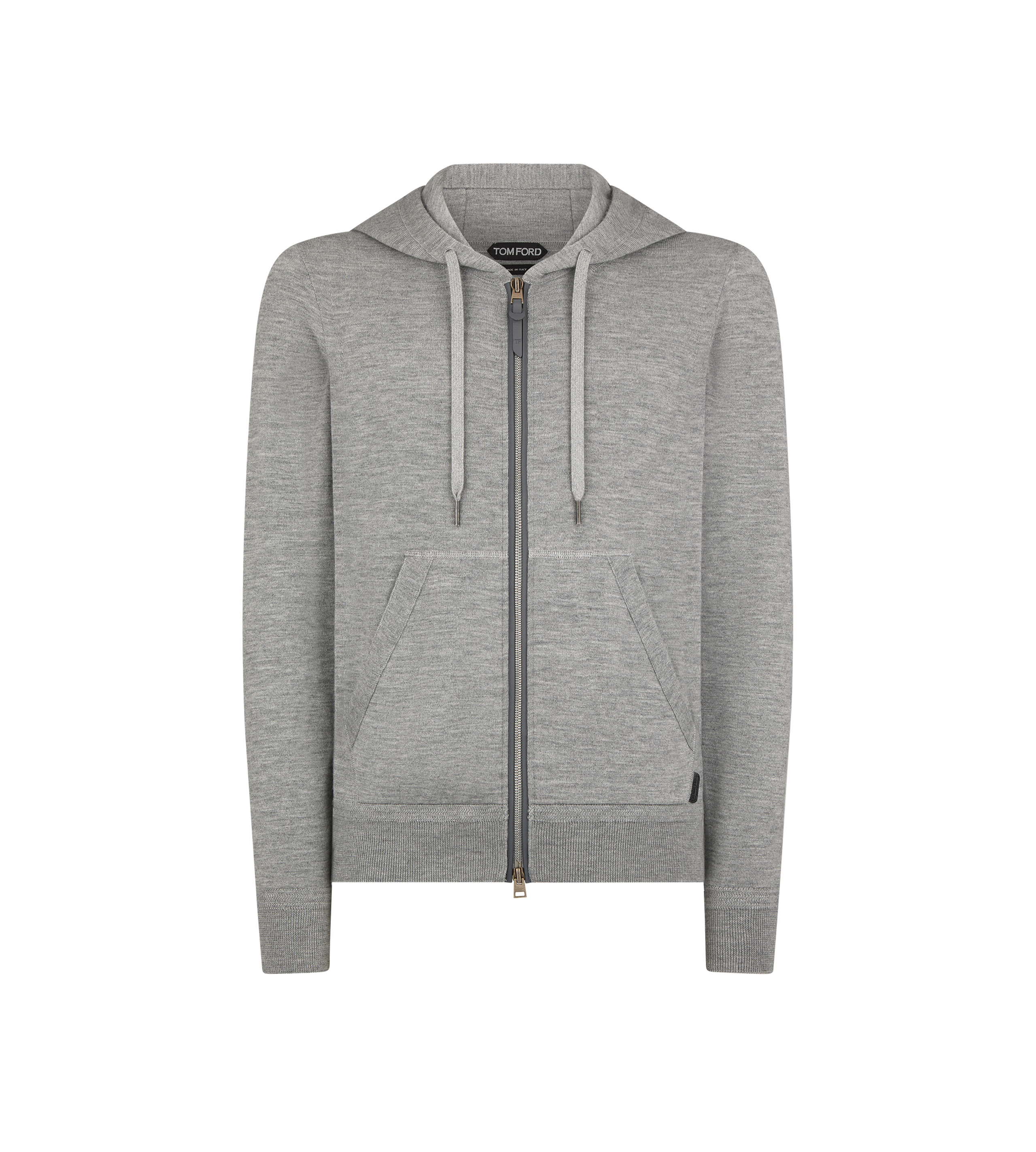 CASHMERE SILK ZIP HOODIE - 1