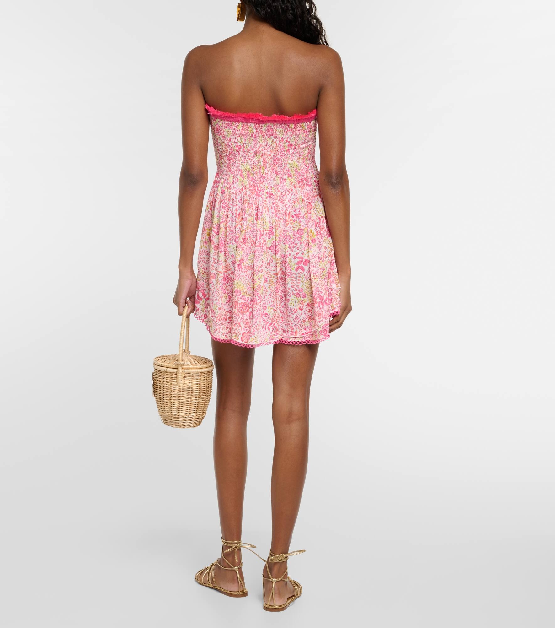 Claire floral strapless minidress - 3