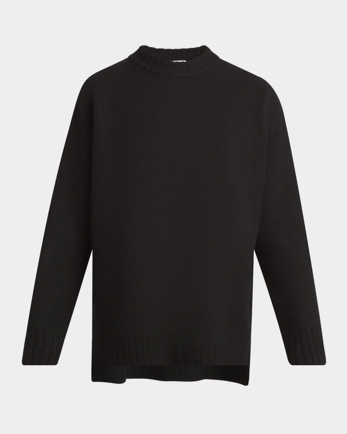Superfine Merino Wool Oversized Crewneck Sweater - 1